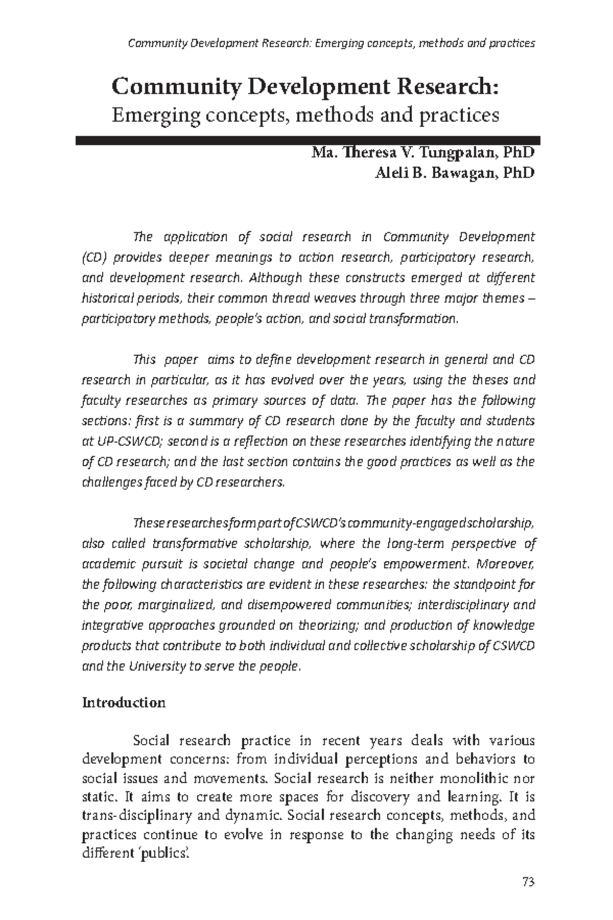 2015 PJSD Community Development Research Tungpalan - Community ...