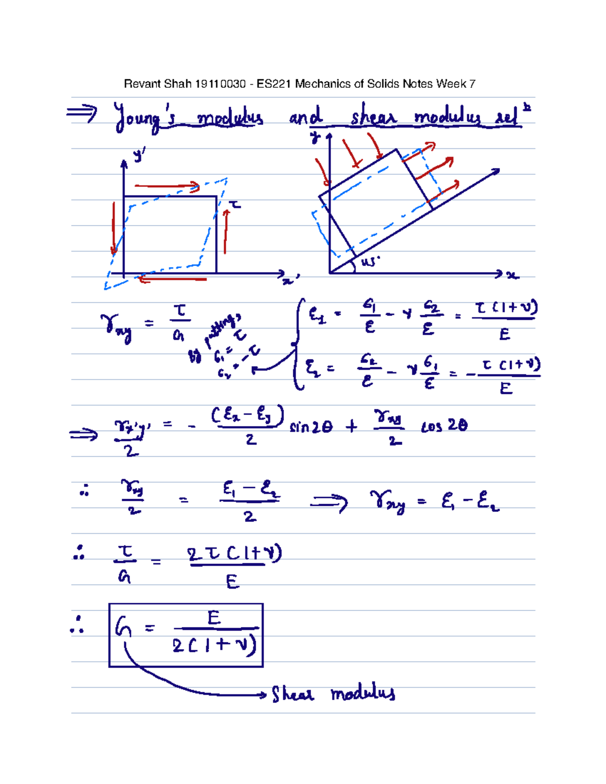 19110030 Week7 - Notes - B.Tech Mechanical Enggineering - Studocu