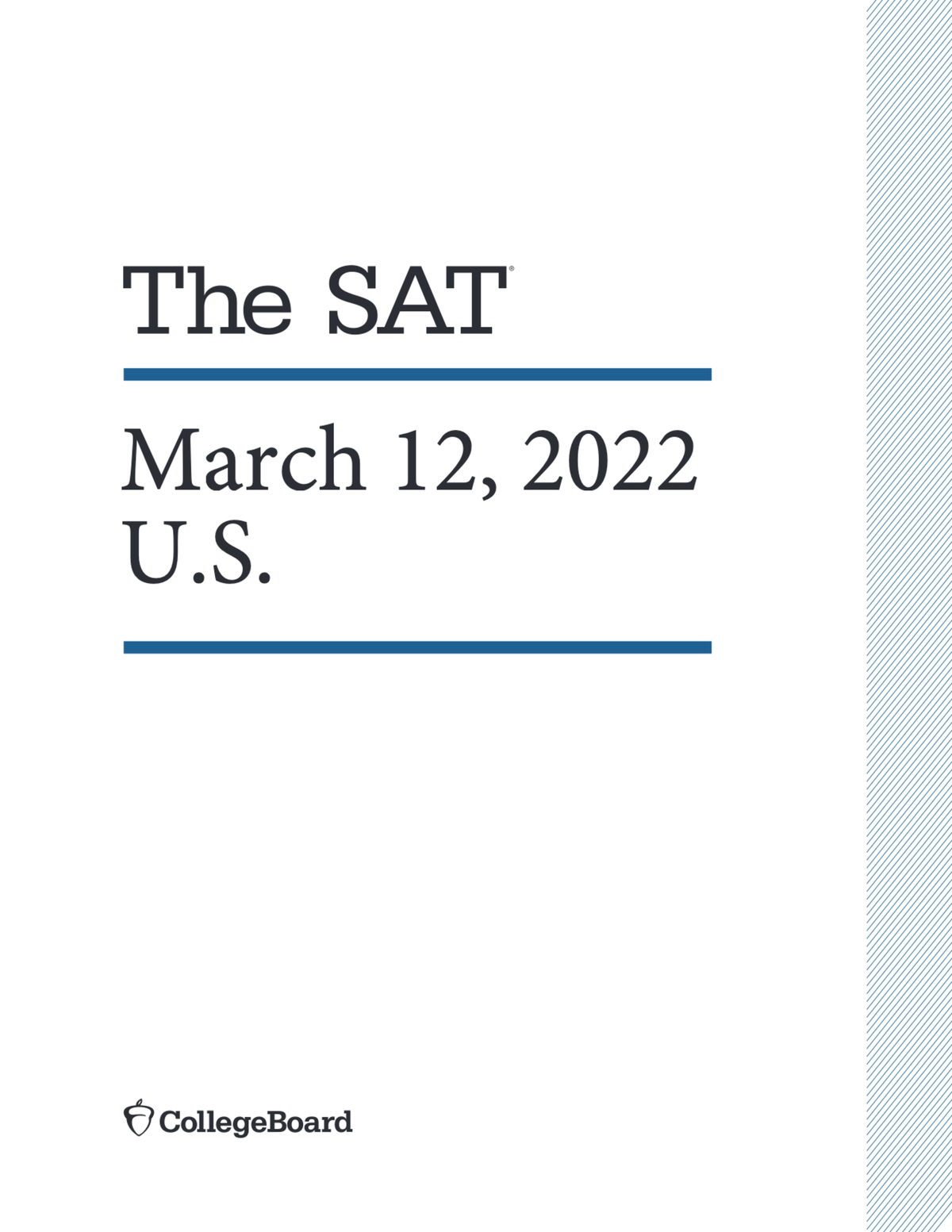 2022 March US SAT QAS Formatted EDU A153 Harvard Studocu