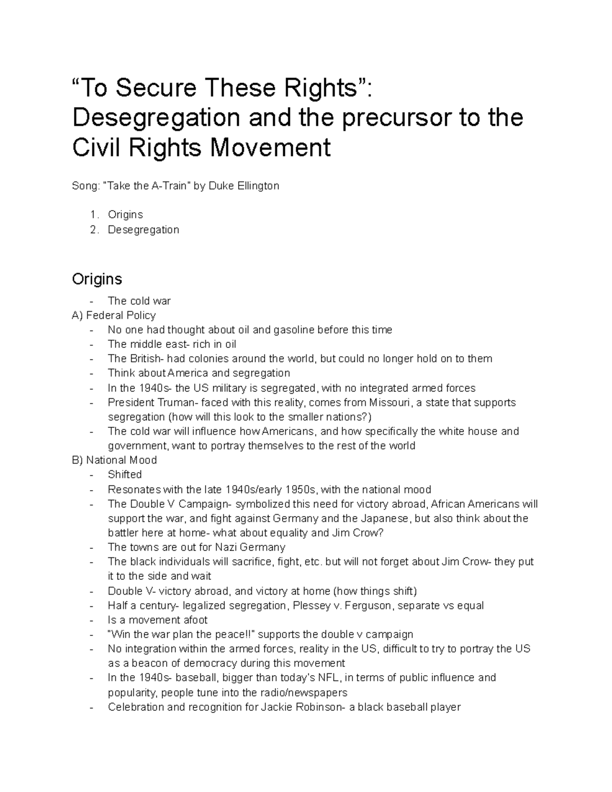 Desegregation, President Truman - “To Secure These Rights ...