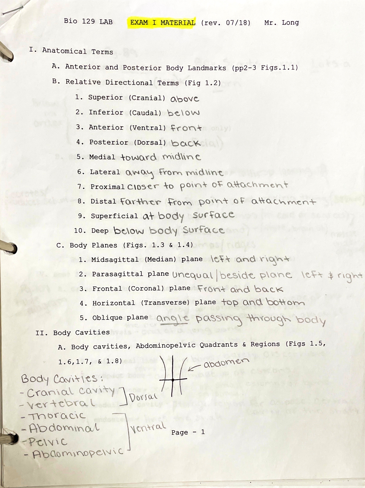 LAB EXAM 2-bones - ANATOMY LAB TEST PRACTICE. - BIOL 161 - Studocu