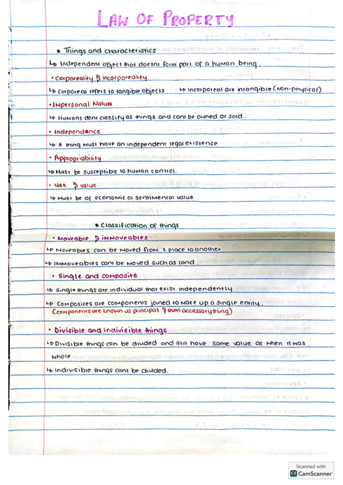 LWPRA3 study notes - LAW OF PROPERTY Things and characteristics ...