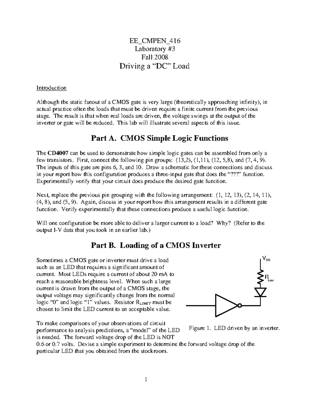 EE CMPEN 416 Lab Exp-3 - EE_CMPEN_ Laboratory Fall 2008 Driving A “DC ...