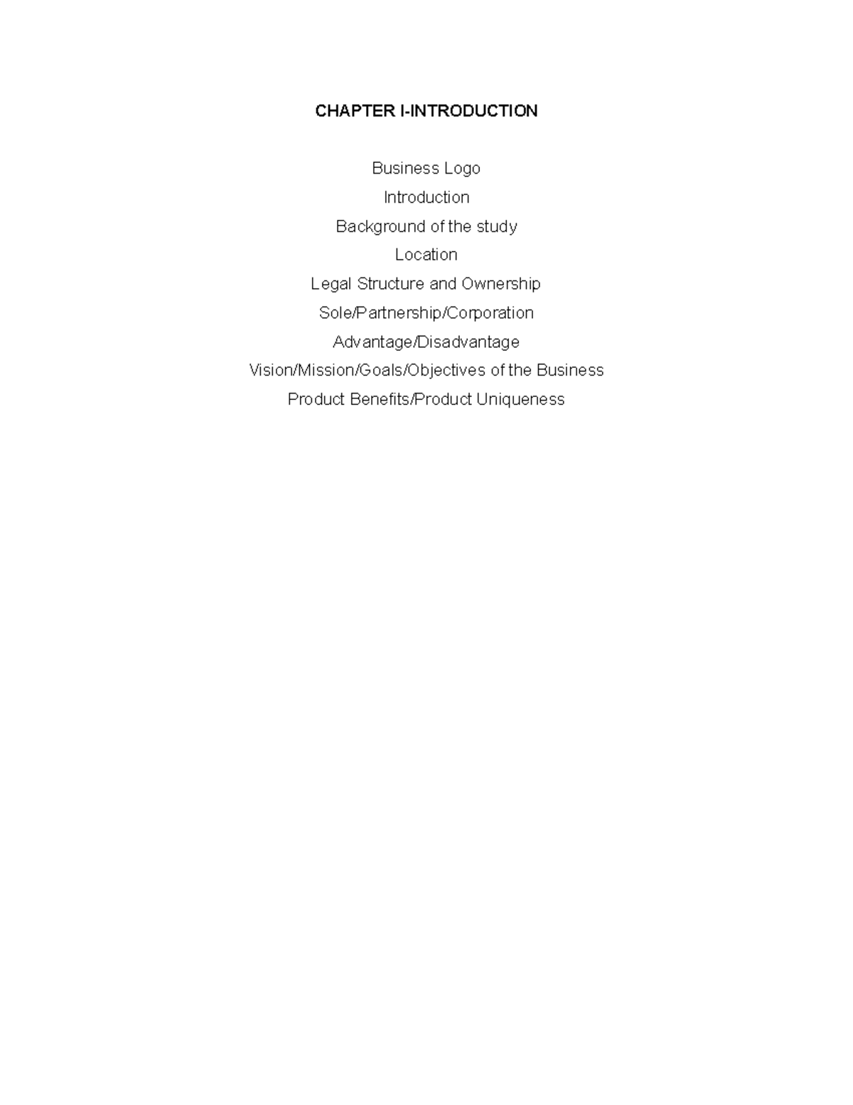 Chapter-I- Introduction - CHAPTER I-INTRODUCTION Business Logo ...