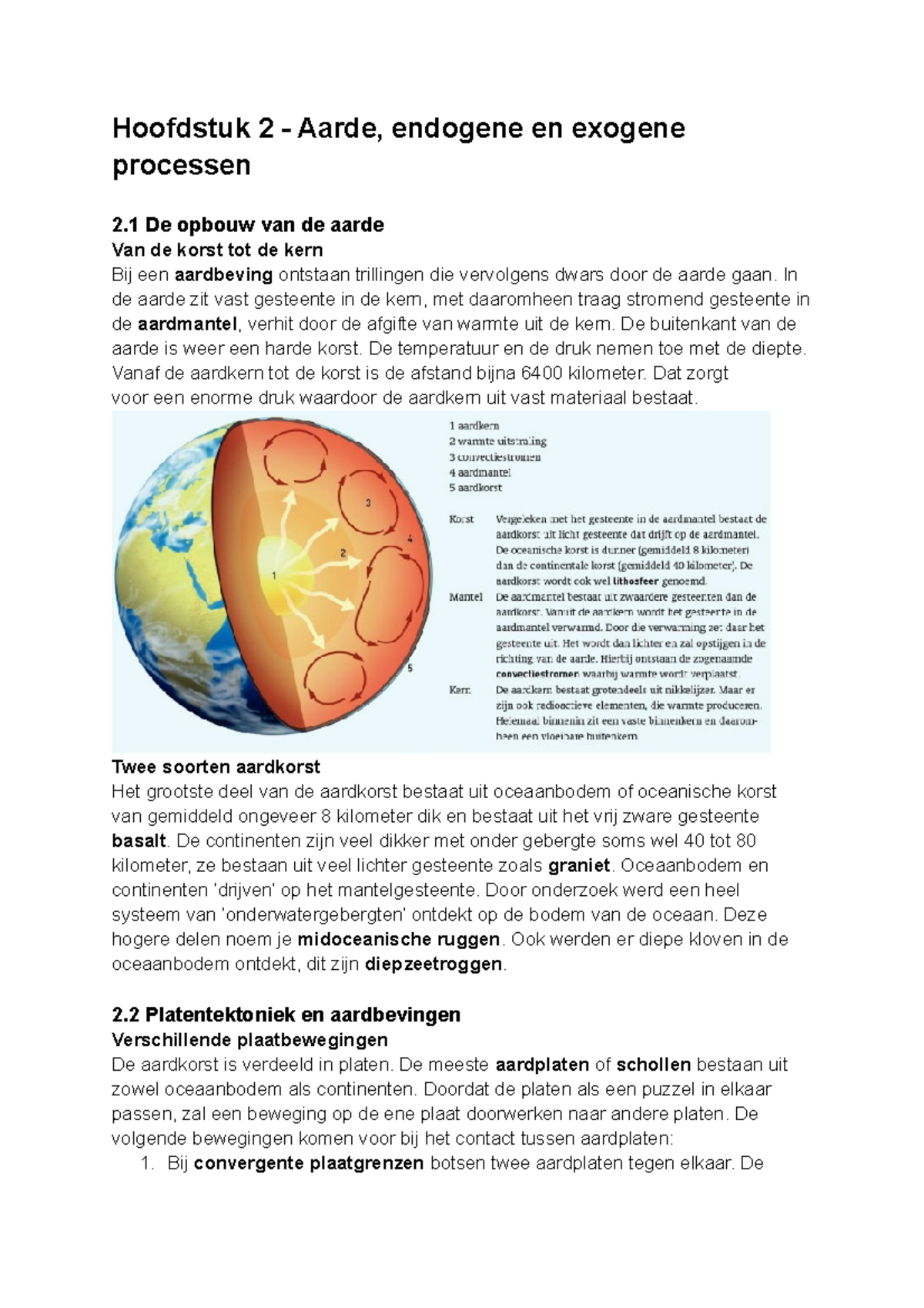 Samenvatting Aardrijkskunde Havo 5 Hoofdstuk 2 - Hoofdstuk 2 - Aarde ...