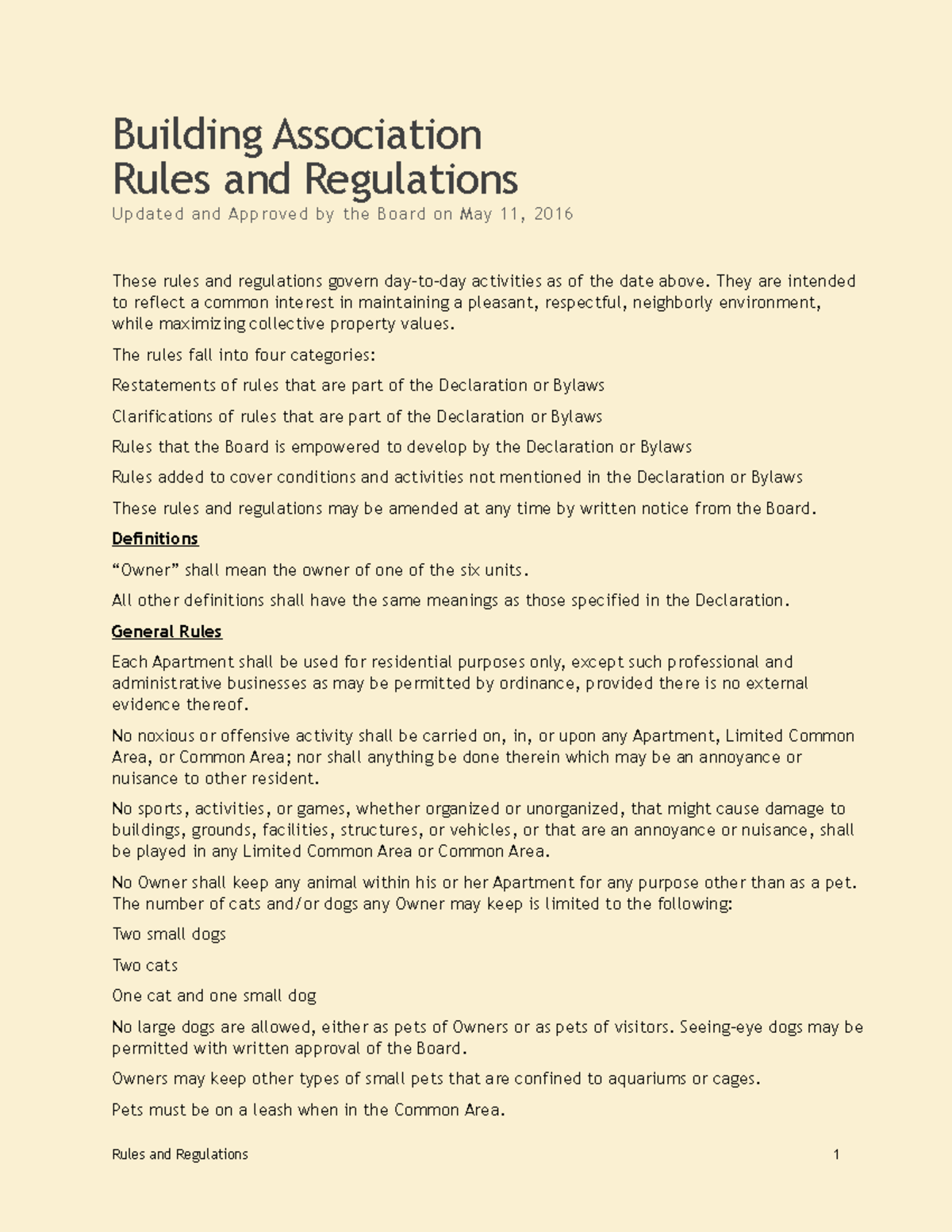 Create Lists - C/ware - Building Association Rules and Regulations ...