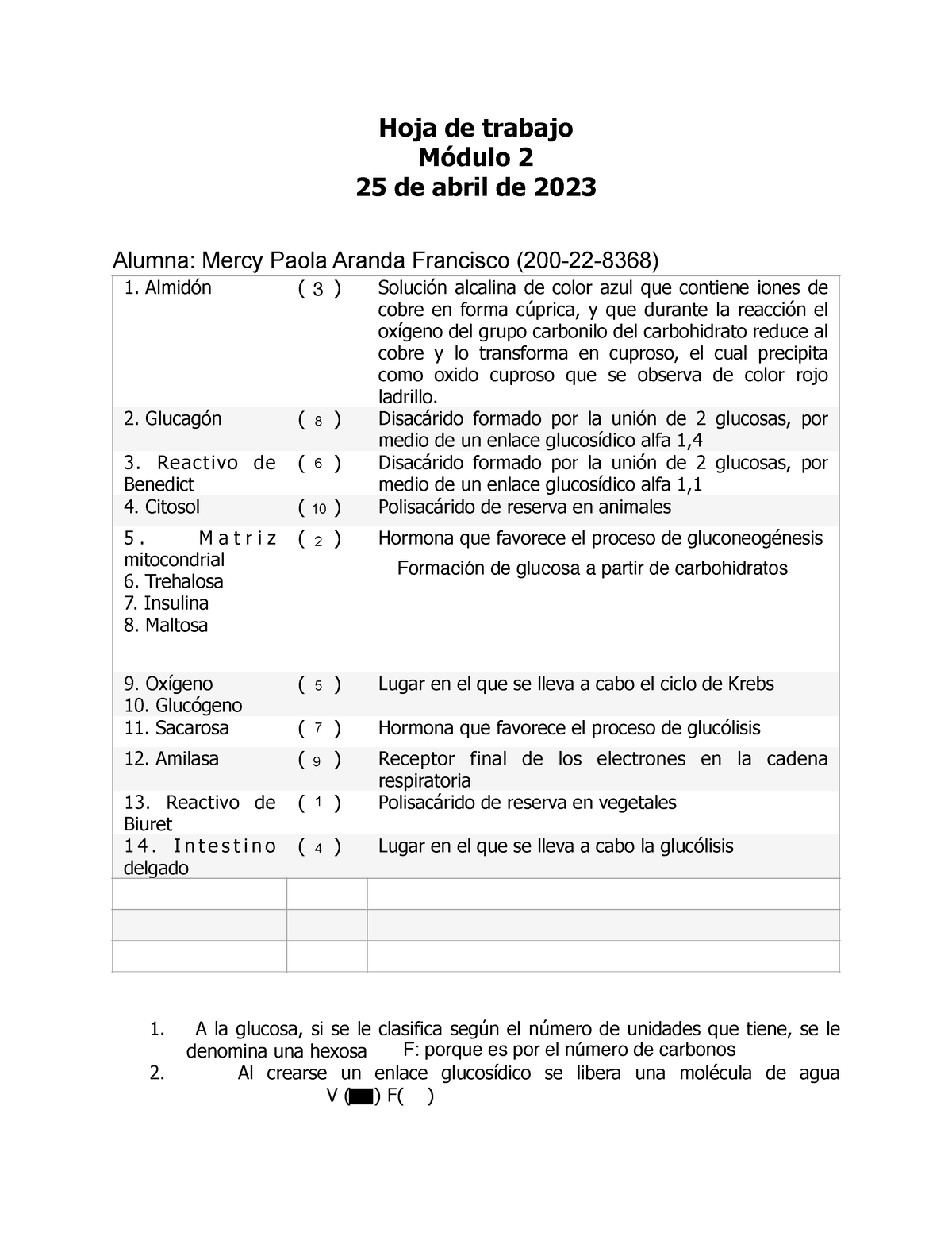 HT-3 De 4. Bioqui - Notas Y Cprtos - Bioquimica - Studocu