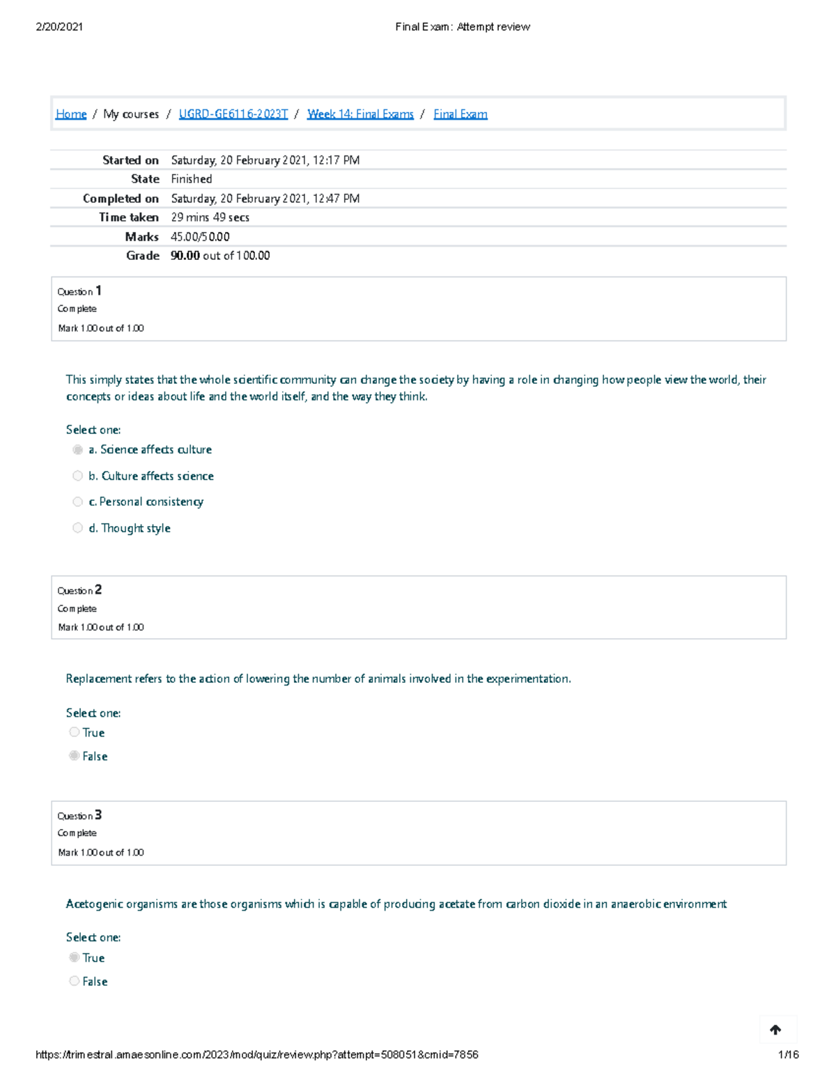 Purposive Communication final exam - Home/My courses/ UGRD-GE6116-2023T ...