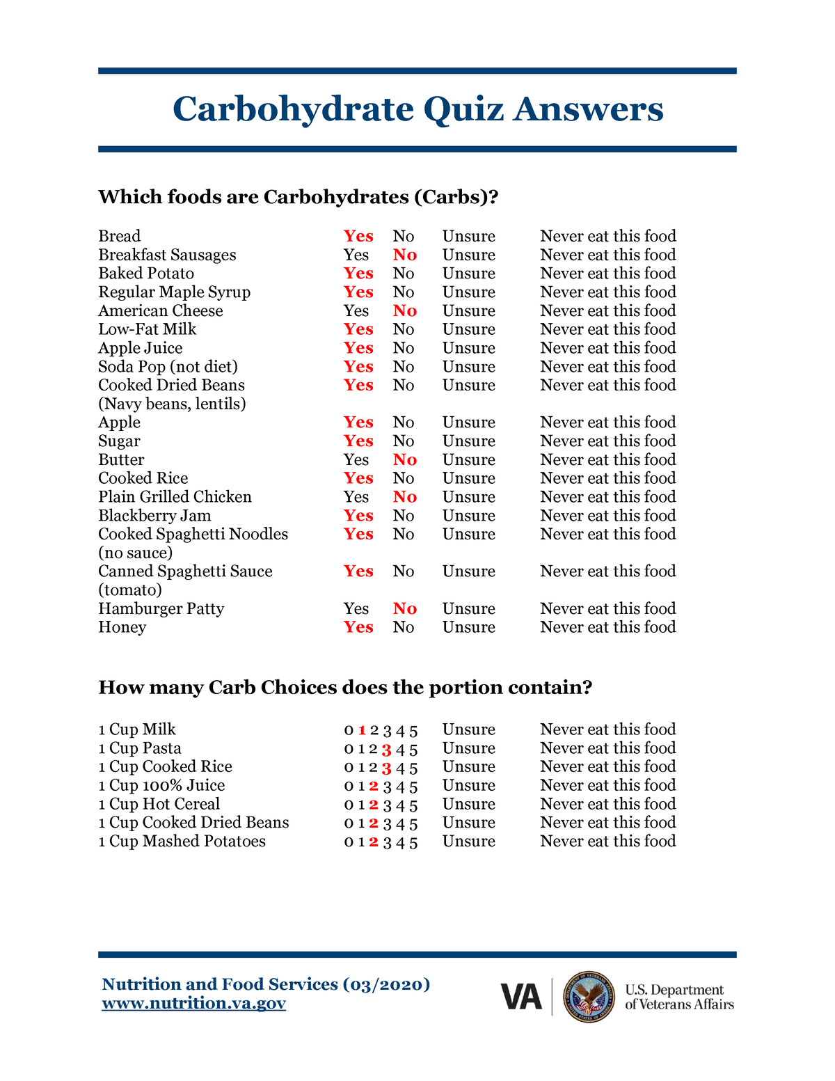 Carbohydrate Quiz Answers - Carbohydrate Quiz Answers Nutrition And ...