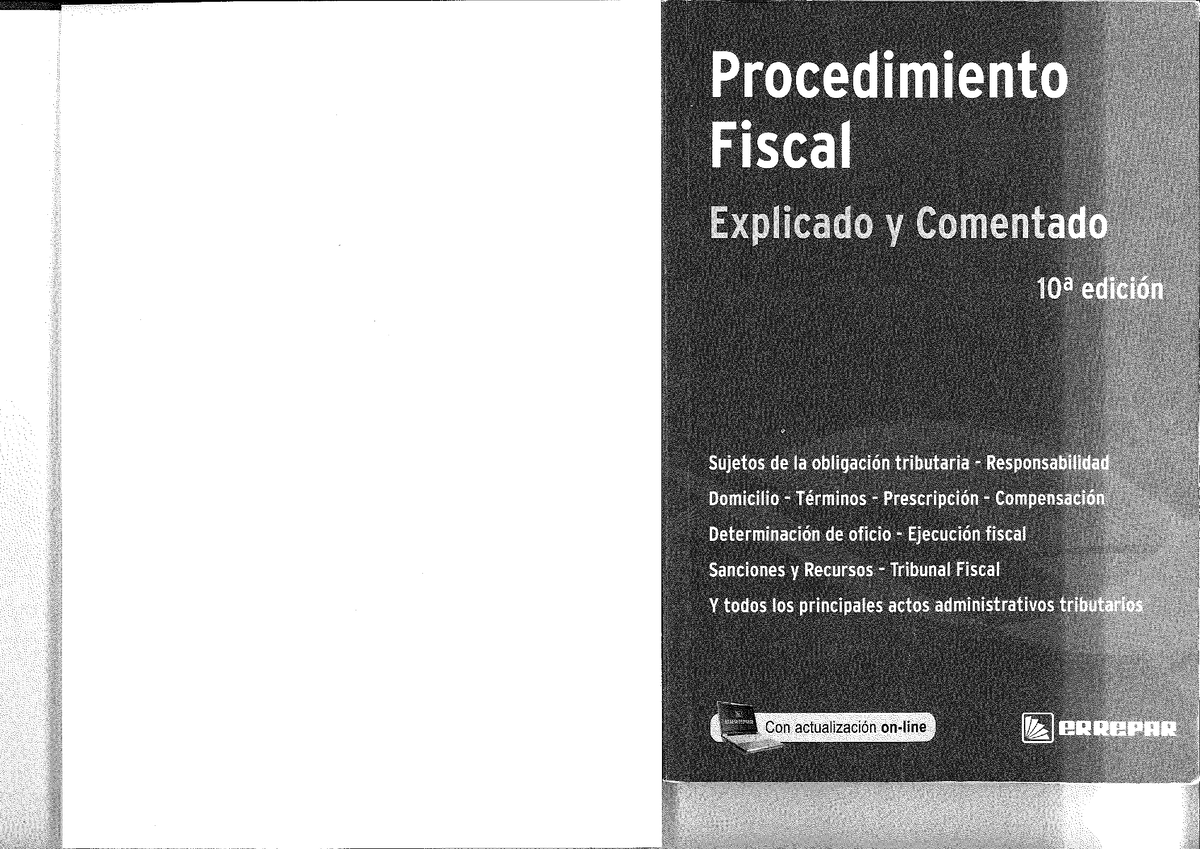 Procedimiento Fiscal Explicado Y Comentado Finanzas Publicas Y