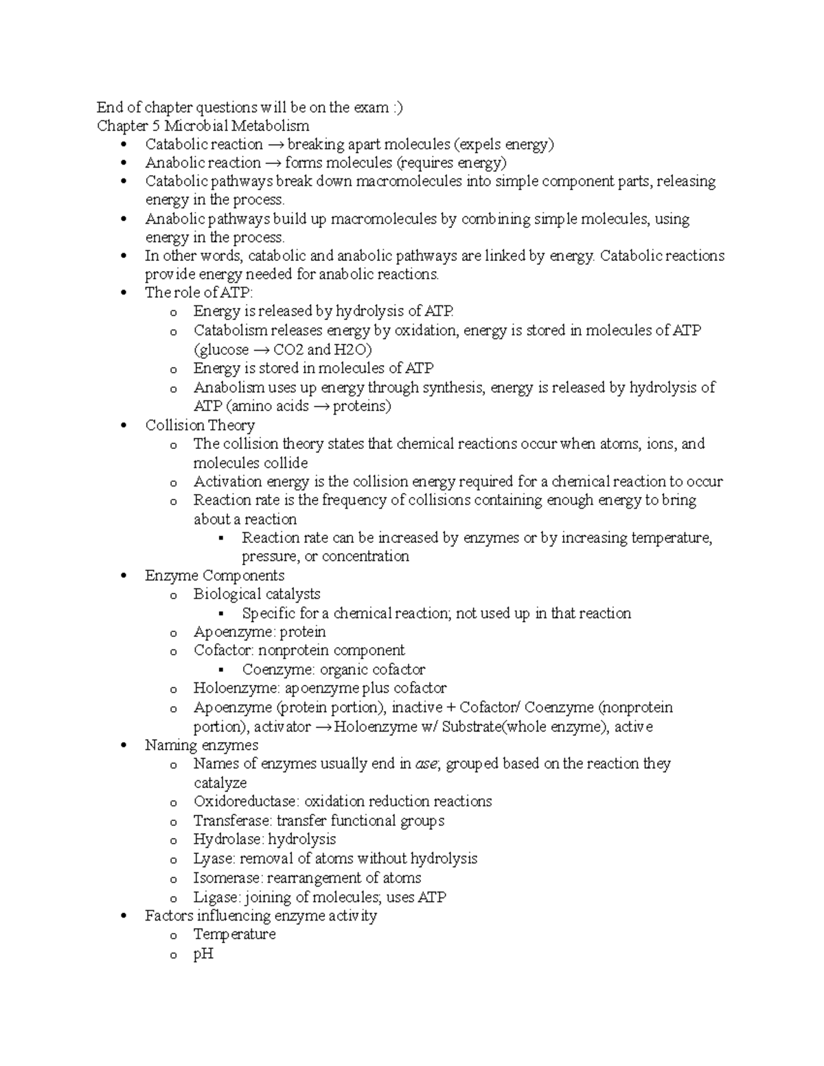 Lecture 3- Exam 1 - End Of Chapter Questions Will Be On The Exam ...