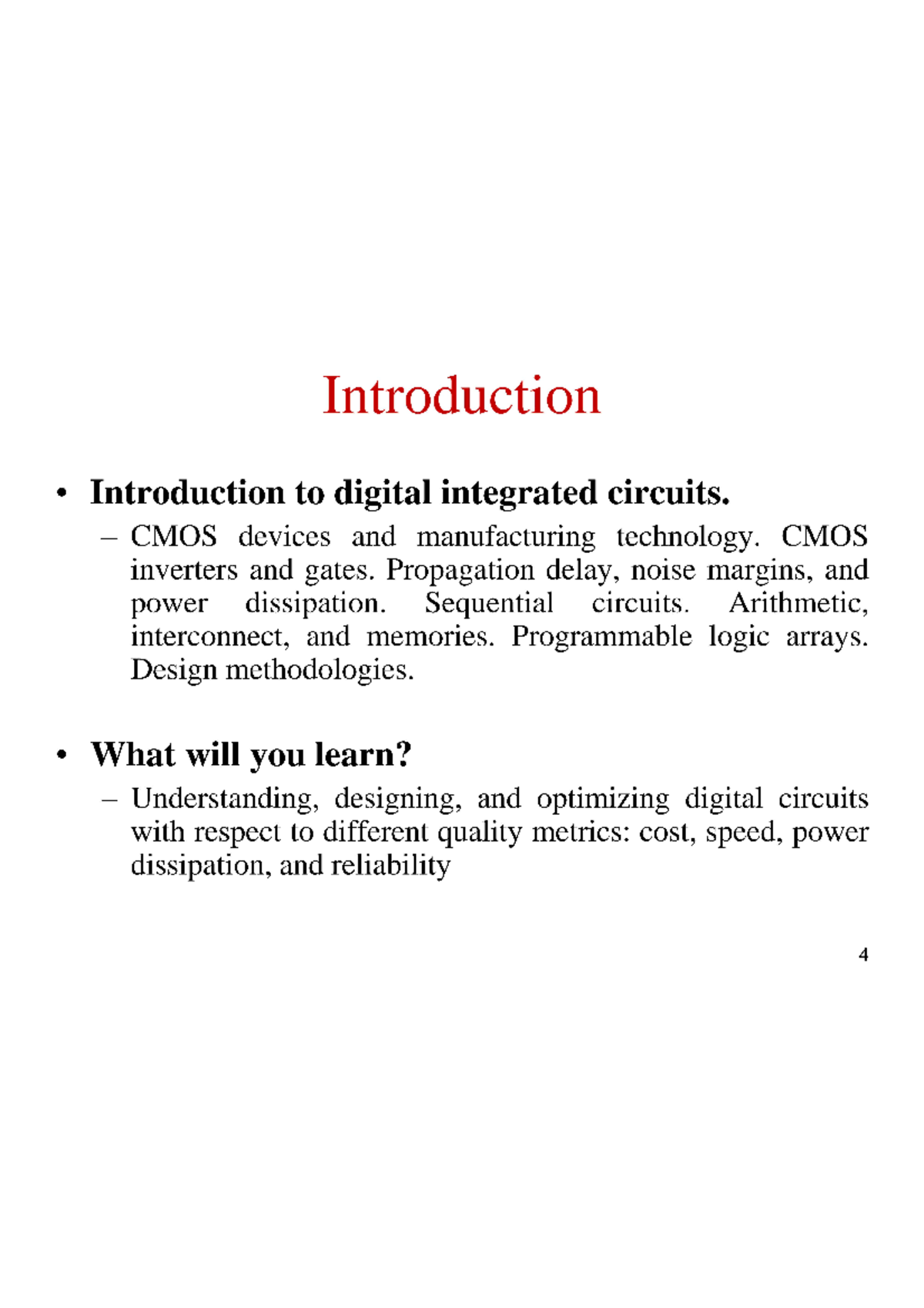 Digital integrated circuits Microwave Integrated Circuits Studocu