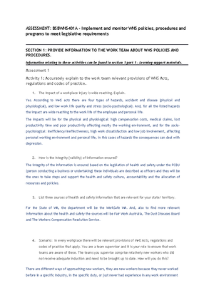 Work health and safety management plan template - WORK HEALTH AND ...