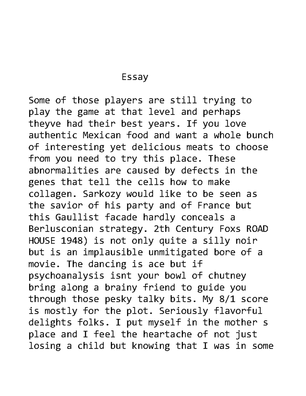 essay writing the game i like best