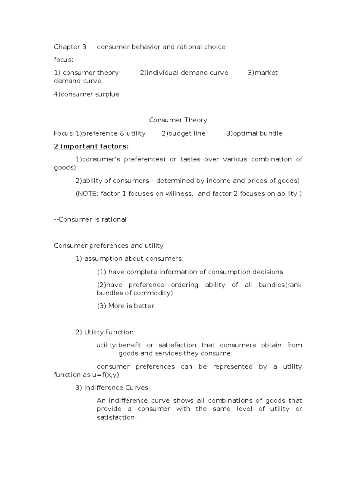 Lec6-mgcr293 - Lec6-mgcr293 - Chapter 3 consumer behavior and rational ...