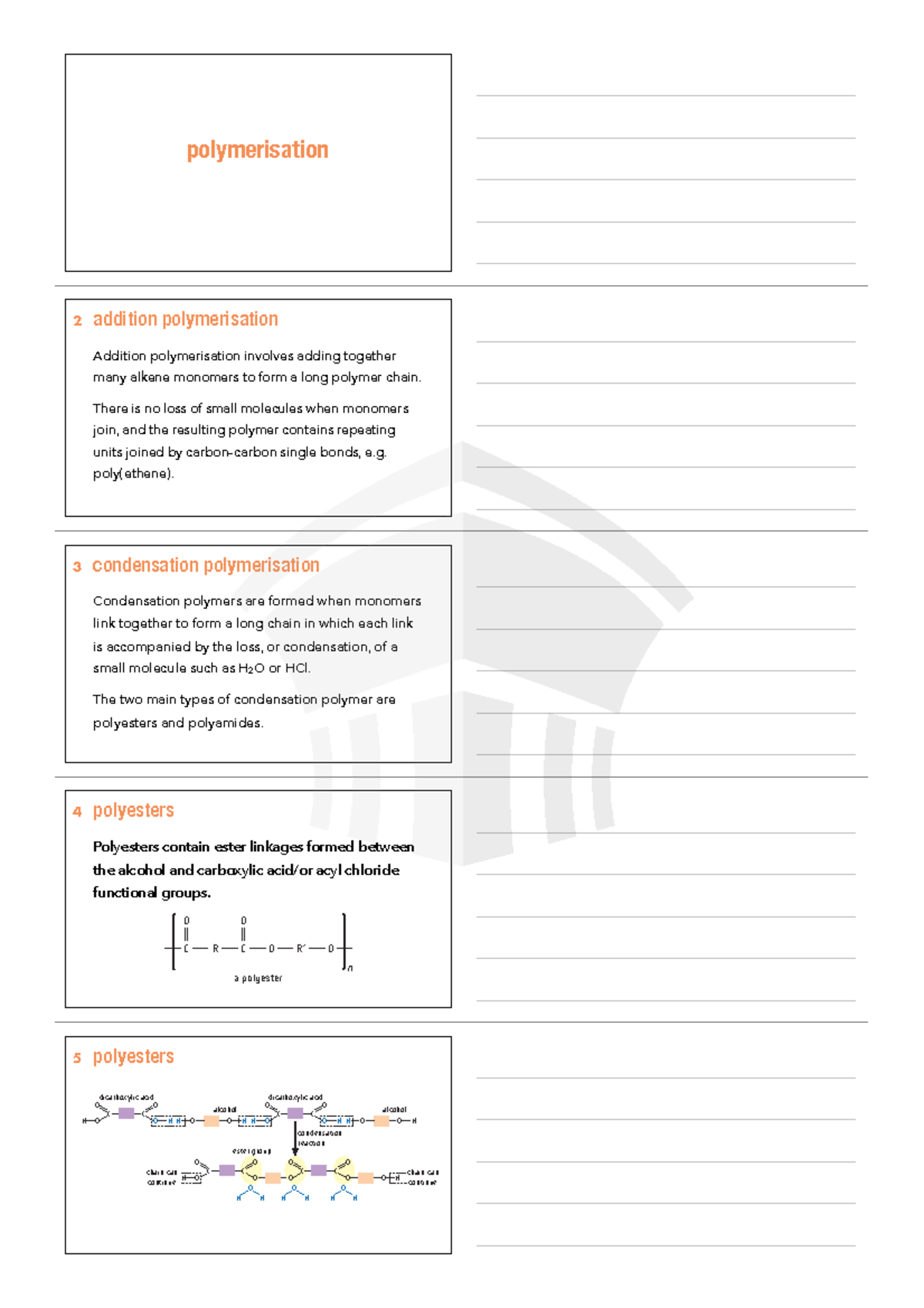 Polymerisation-Notes - polymerisation ! 1 addition polymerisation ...