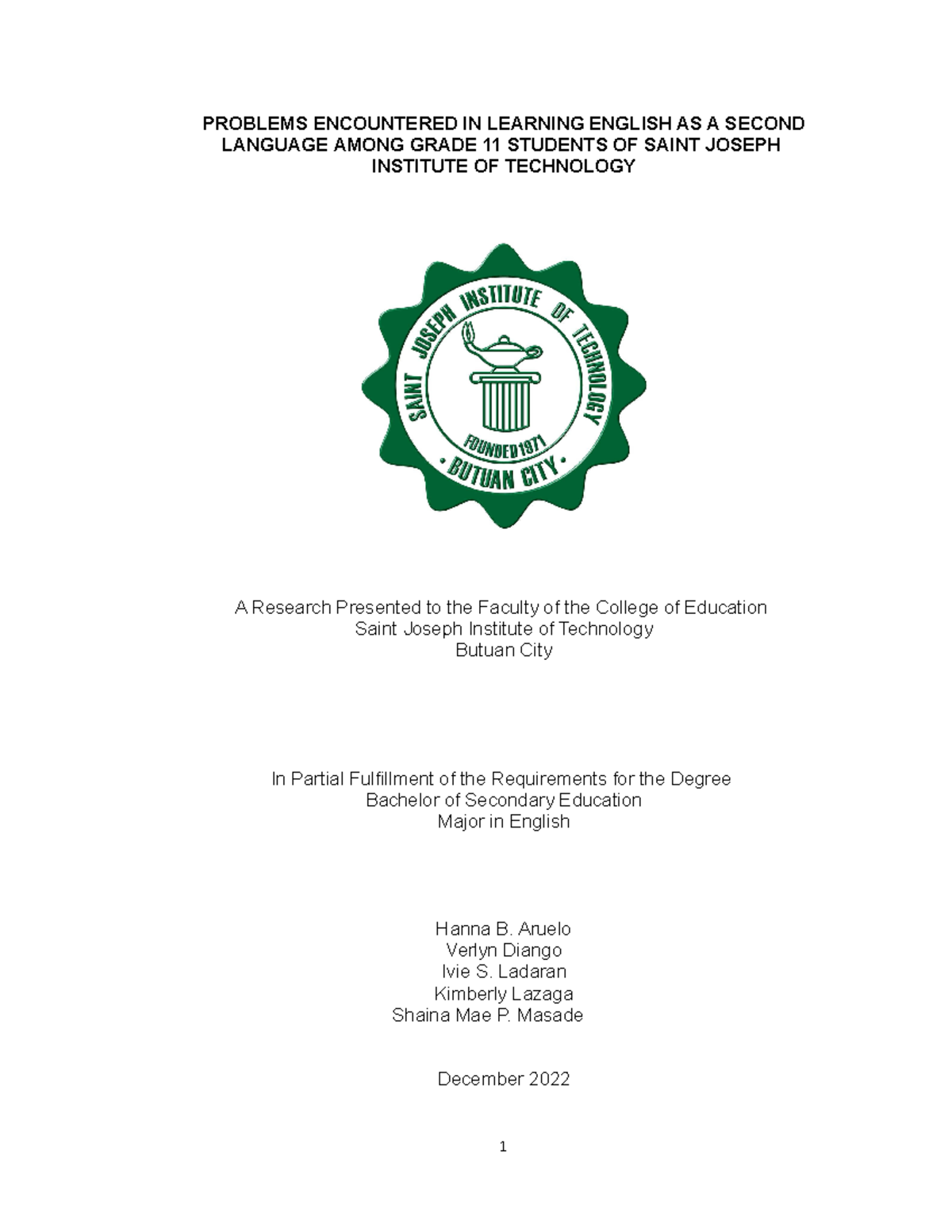 Researchfinal 1 AND 2 - Research - PROBLEMS ENCOUNTERED IN LEARNING ...