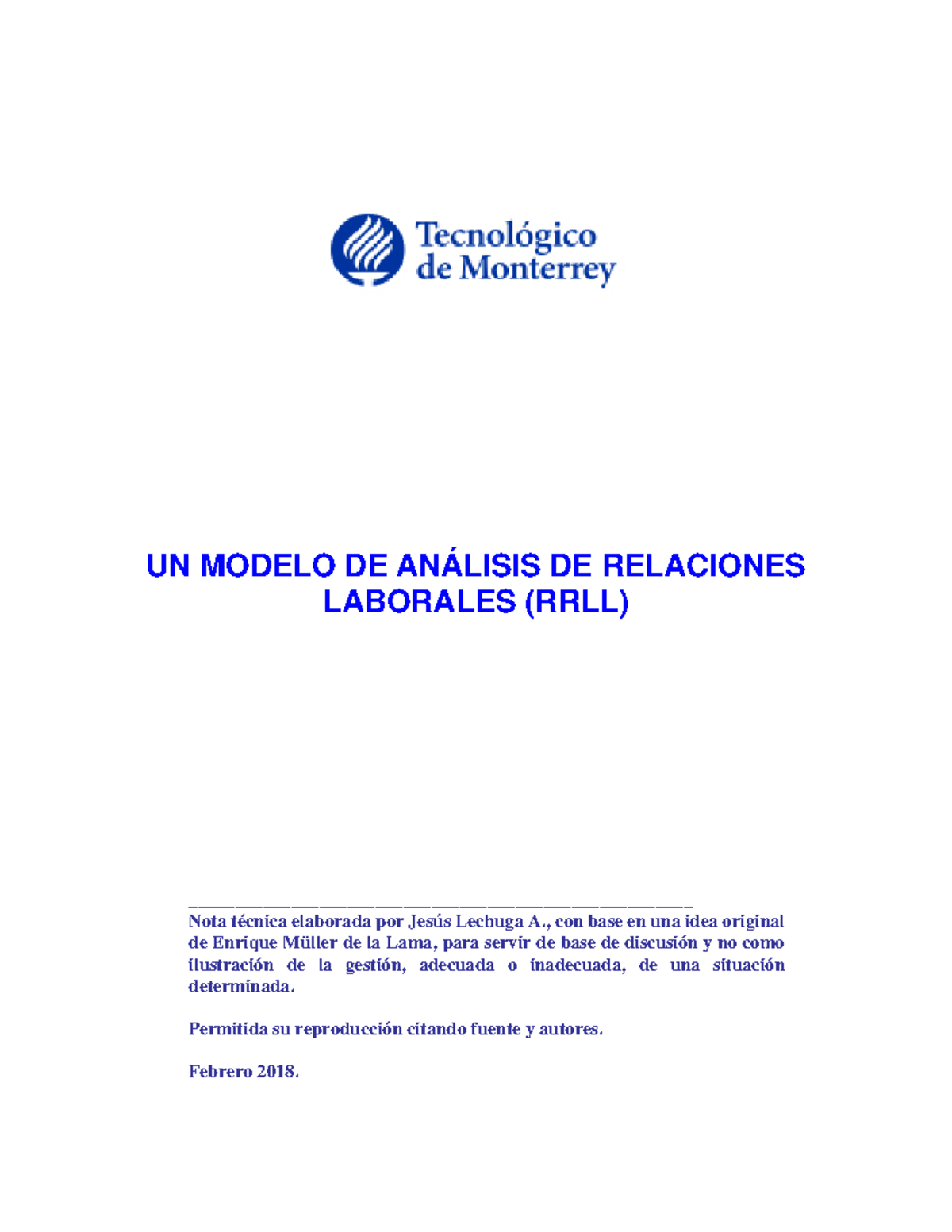 Sem 04 Un modelo de Relaciones Laborales - UN MODELO DE ANÁLISIS DE ...