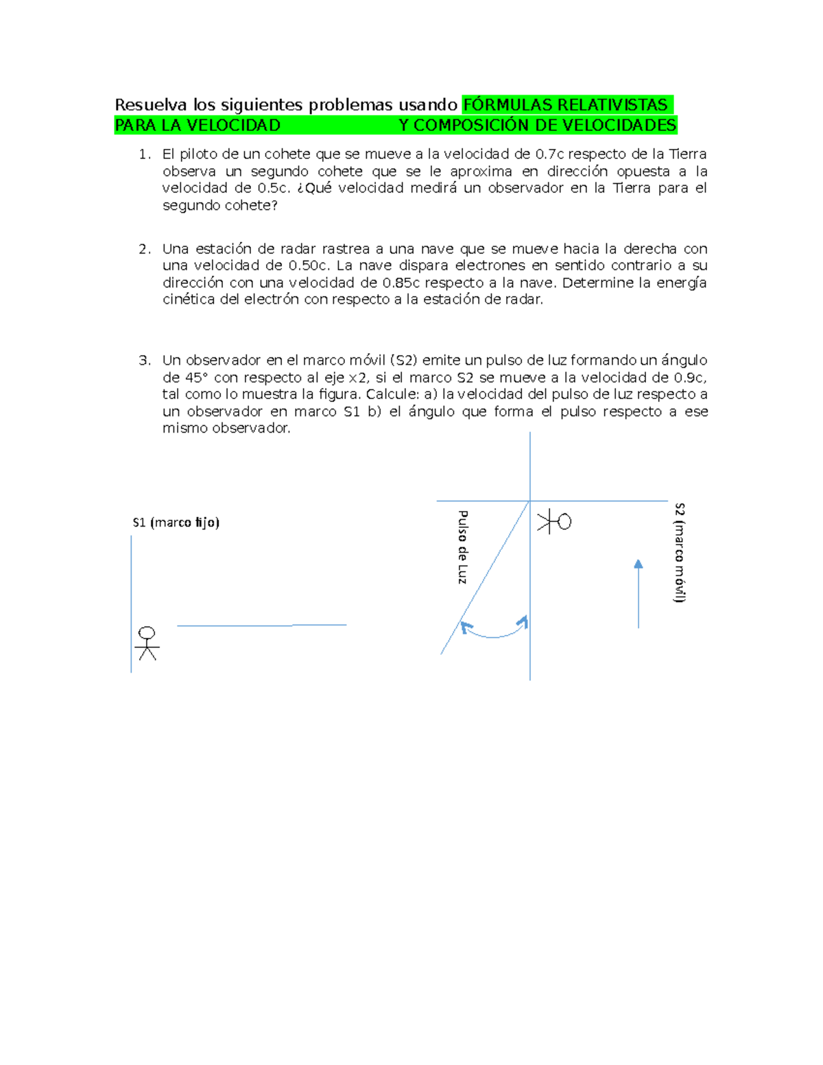 Tareas PARA Entregar EL DÍA DEL Examen - Resuelva los siguientes 