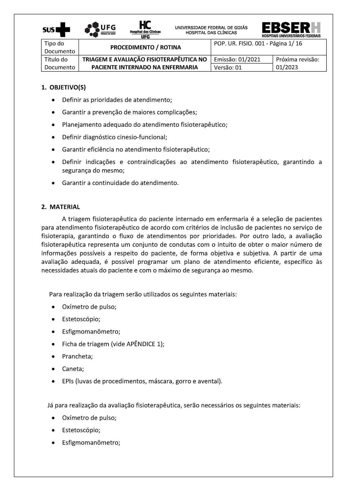 Pop Fisioterapia, Fichas Anamnese e Prontuários