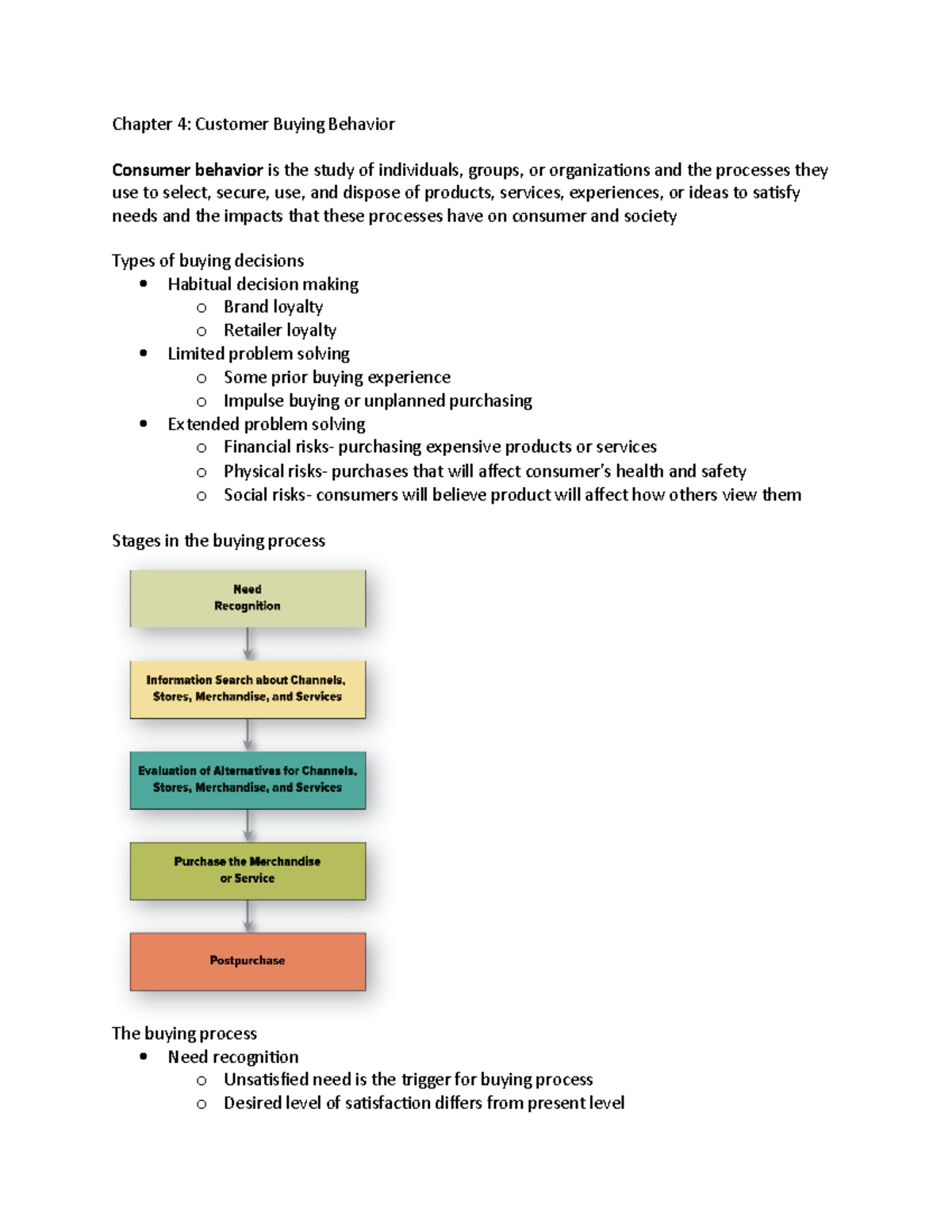 Chapter 4 - Chapter 4: Customer Buying Behavior Consumer Behavior Is ...