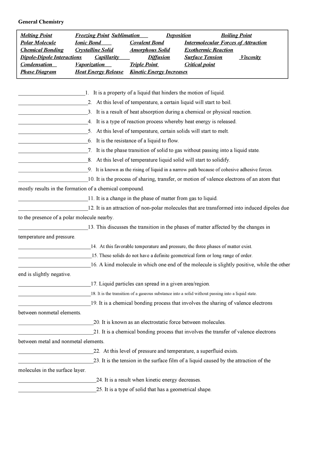 General Chemistry - General Chemistry ________________________1. It is ...