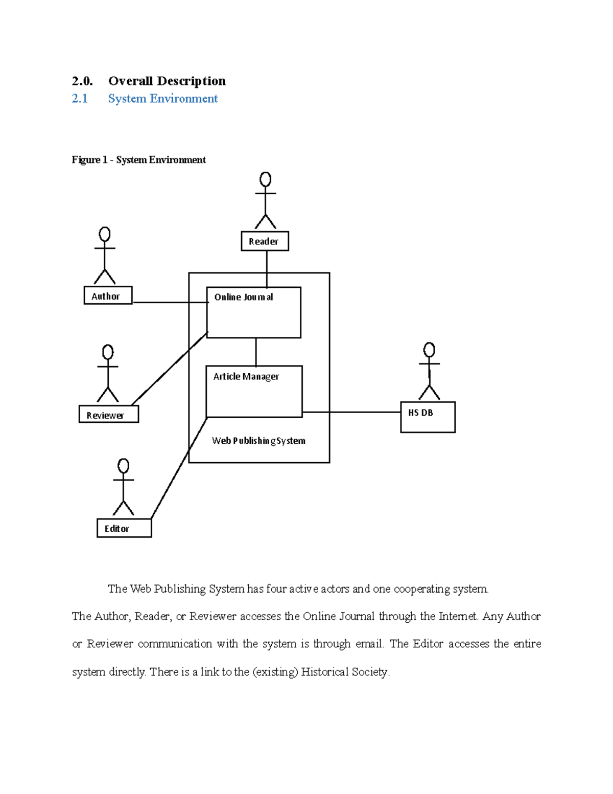 Usecase daigram help for project - 2. Overall Description 2 System ...