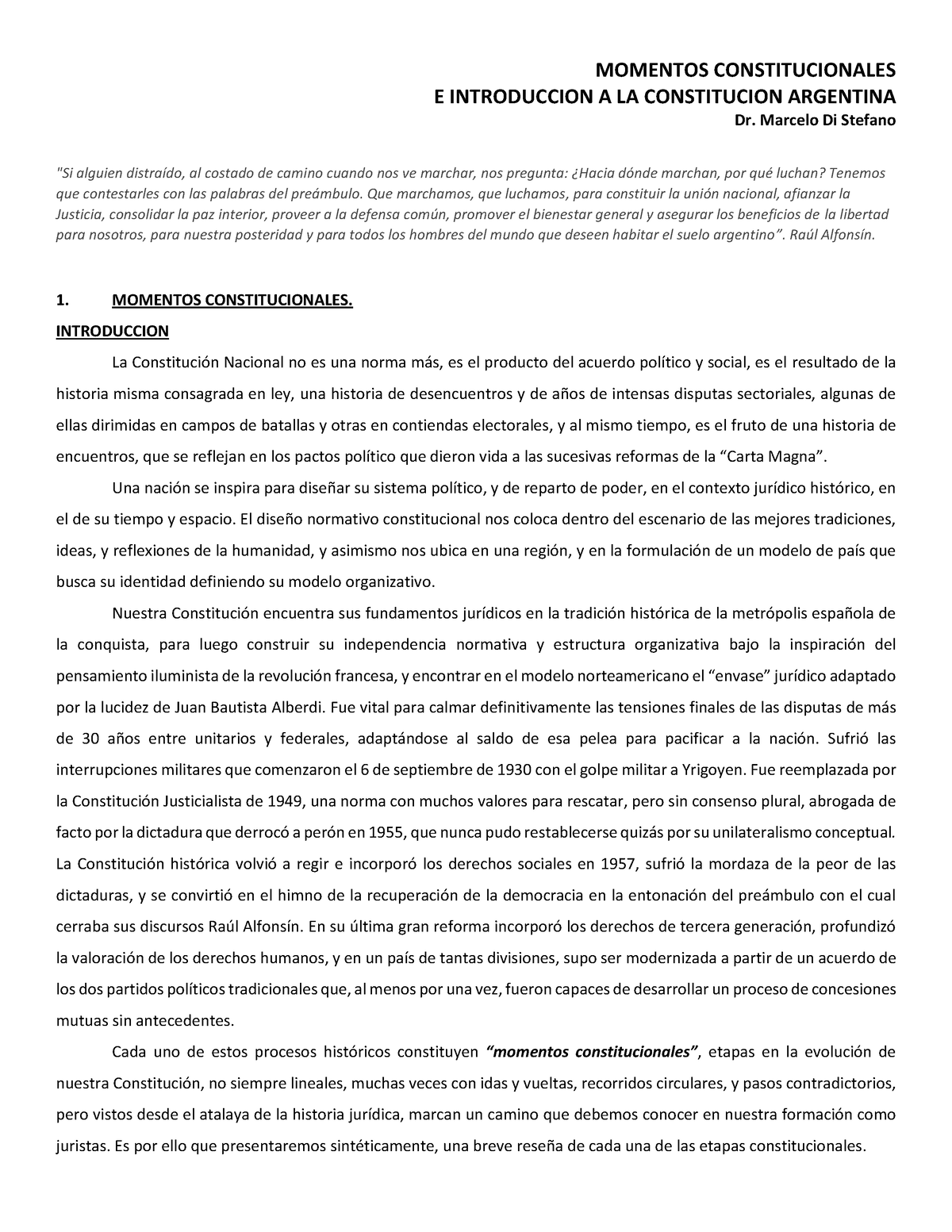 U3 Material De Lectura Momentos Constitucionales E Introduccion A La ...