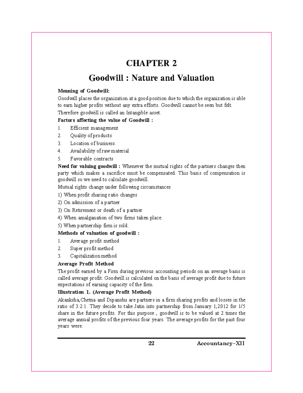 12 accountancy notes CH02 goodwill 01 - CHAPTER 2 Goodwill : Nature and ...
