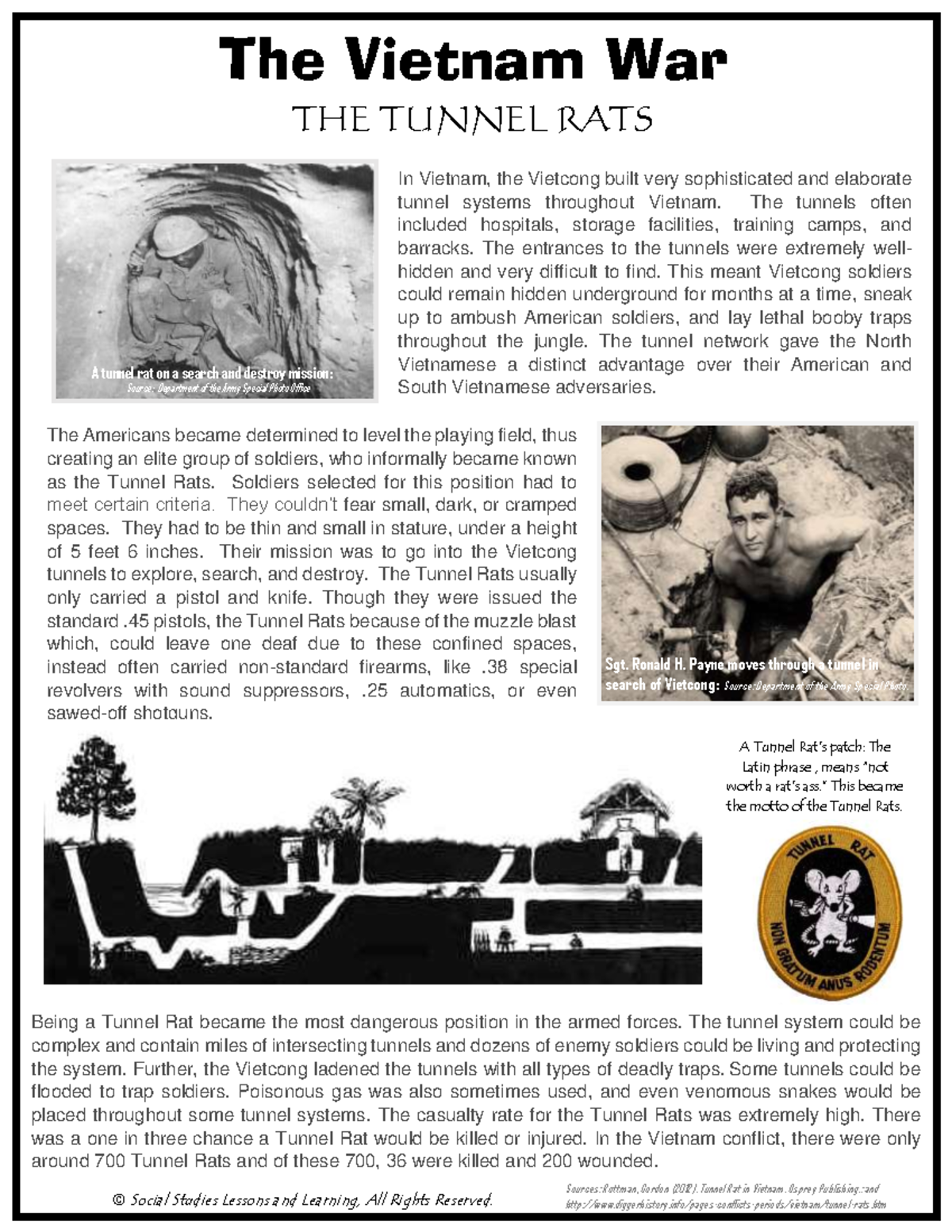 Vietnam War Tunnel Rats Cold War1 © Social Studies Lessons and Learning, All Rights Reserved