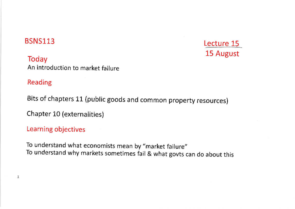 113(23) Lecture 15 (Annotated) Economic Principles and Policy University of Otago Studocu
