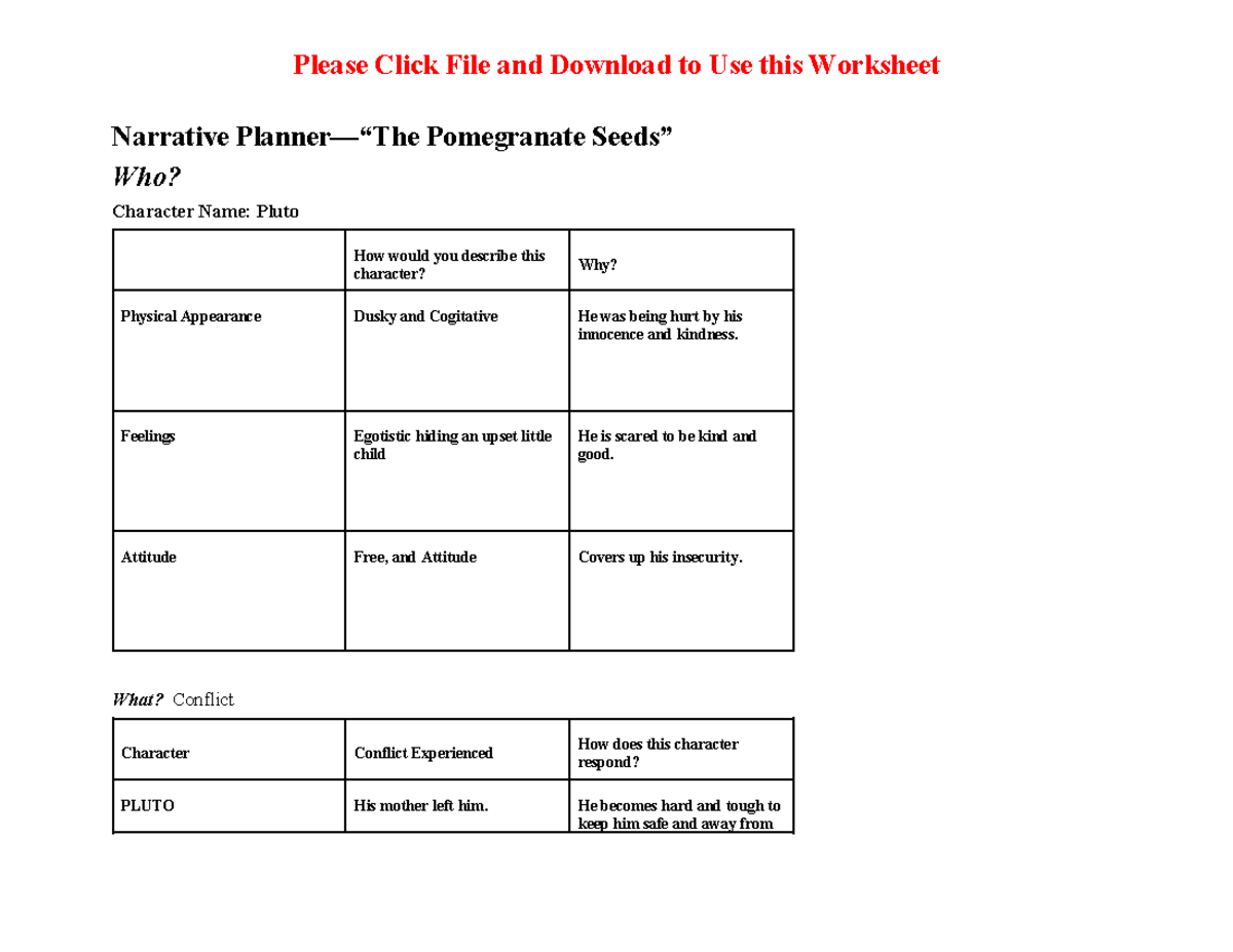 ENG SEG 1.09 Narrative Planner - Please Click File and Download to Use ...
