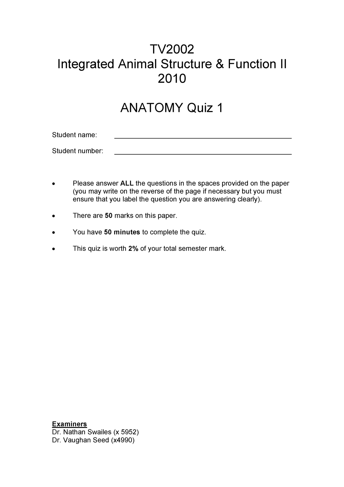 Sample/practice exam 2011, questions and answers - TV2002 Integrated