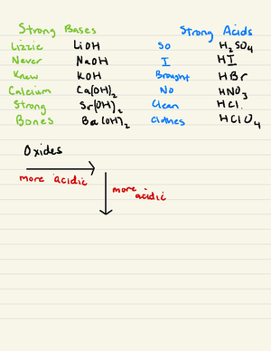 Gen Chem 1126 Study Guide Final - Chapter 13 strong Bases strong Acids ...