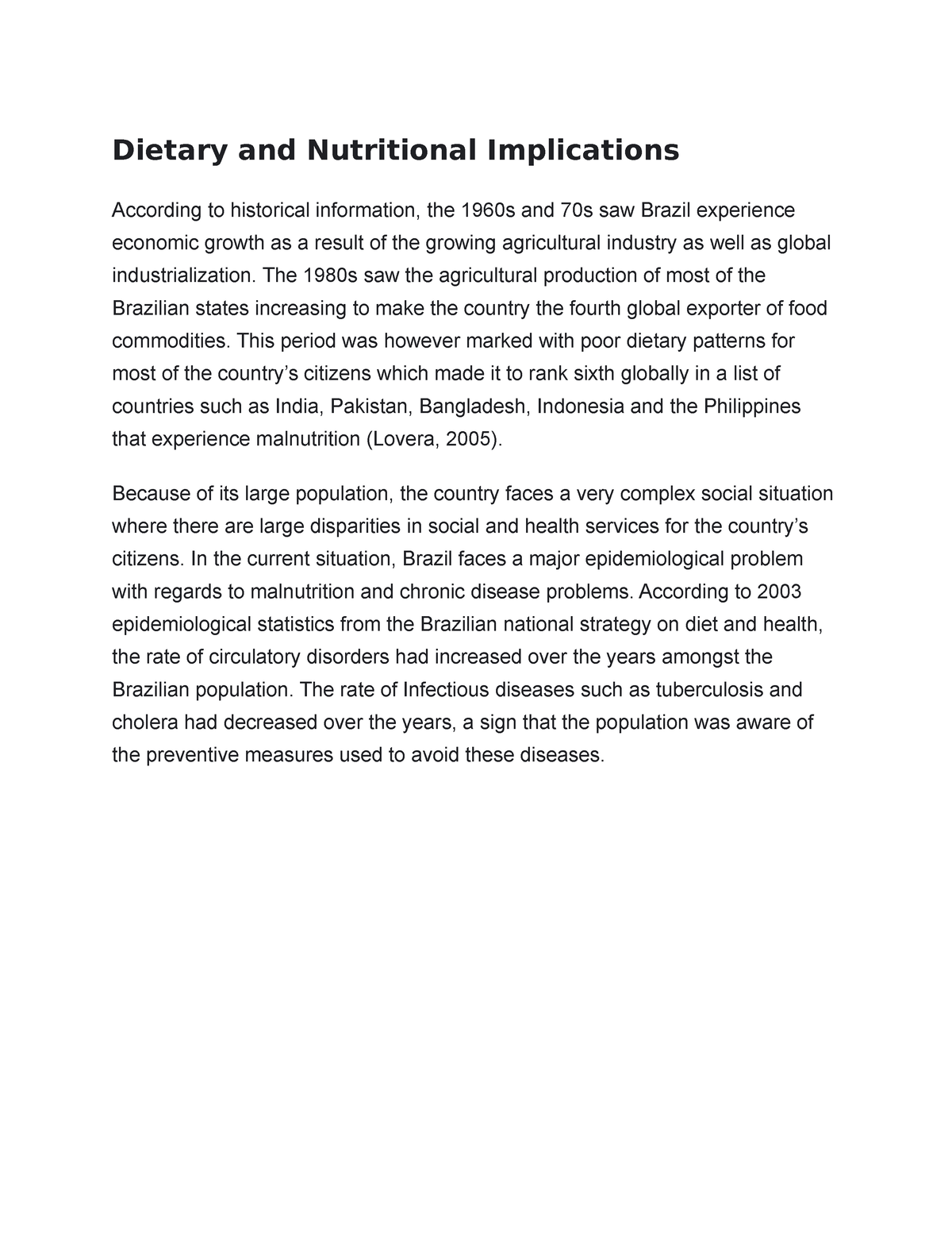 9 - culture - Dietary and Nutritional Implications According to ...