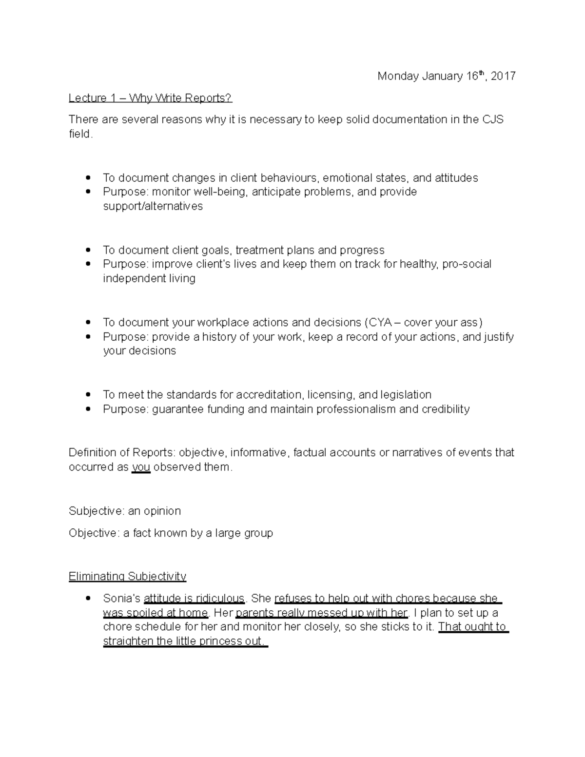 Example of well written report picture