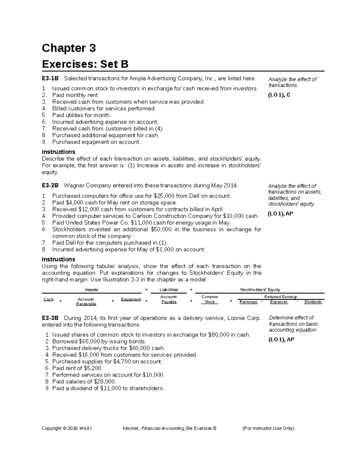 L04 Acctg 201 Ch3 Practice Work Chapter 3 Exercises Set B E3 1b