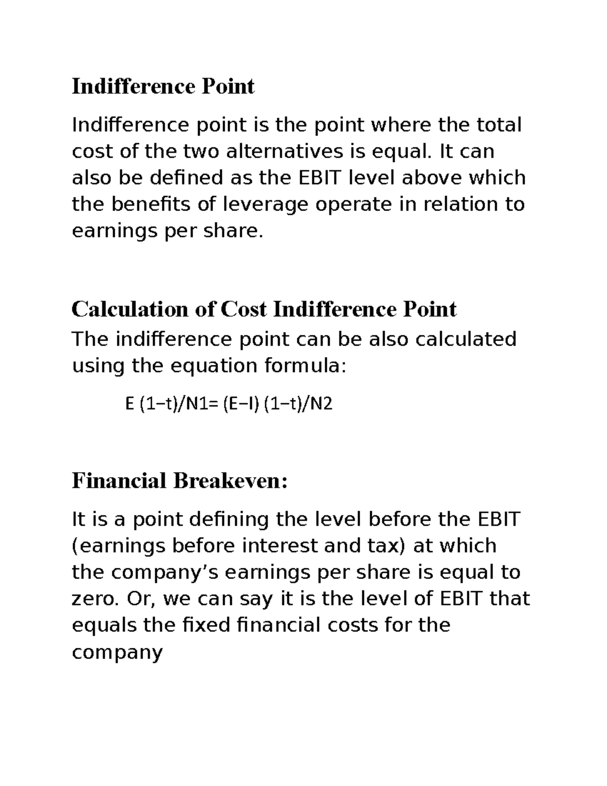 indifference-point-amity-university-indifference-point-indifference