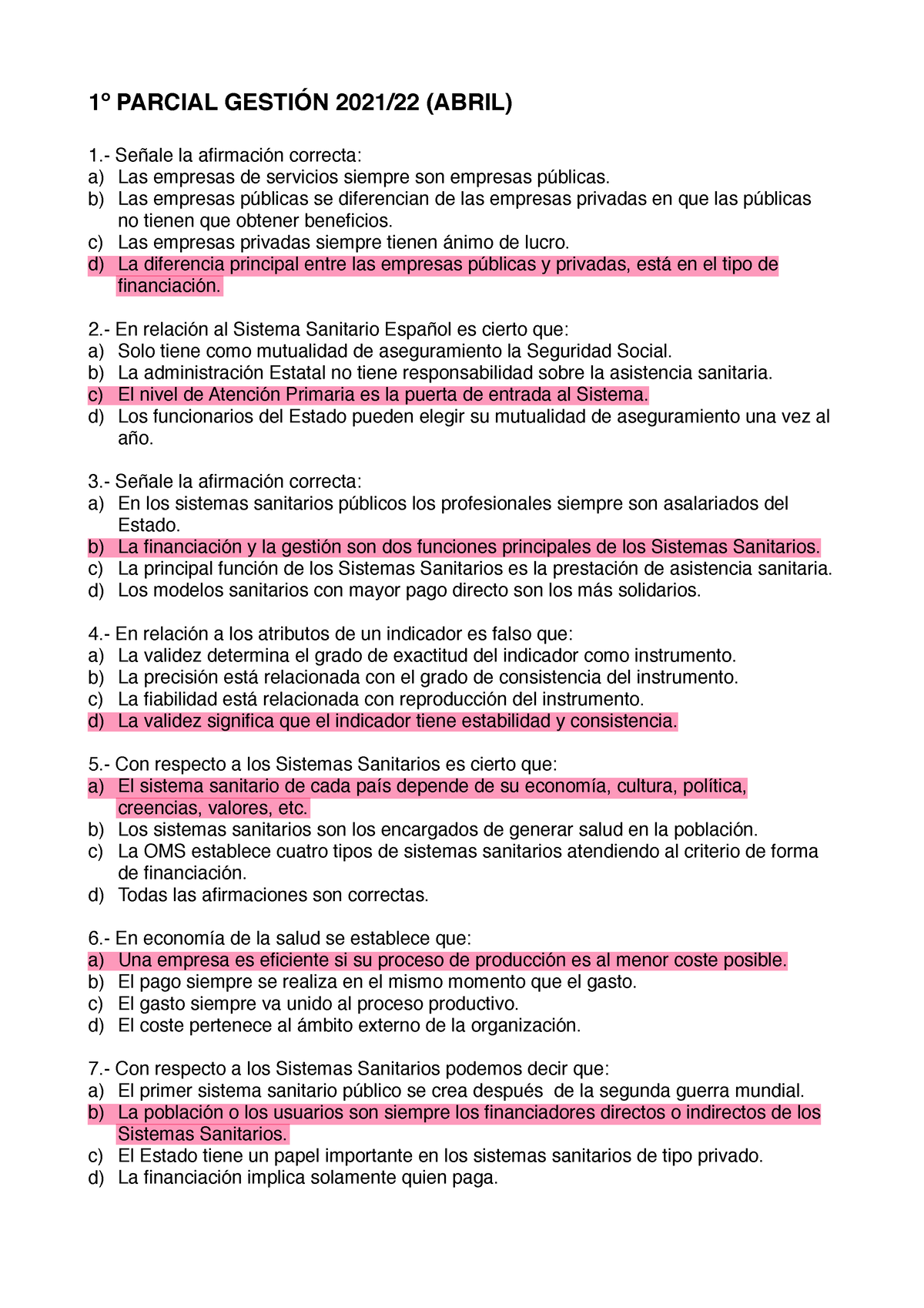 1歉 Gestion 21-22 Ok - Examen Primer Parcial - 1º PARCIAL GESTIÓN 2021/ ...