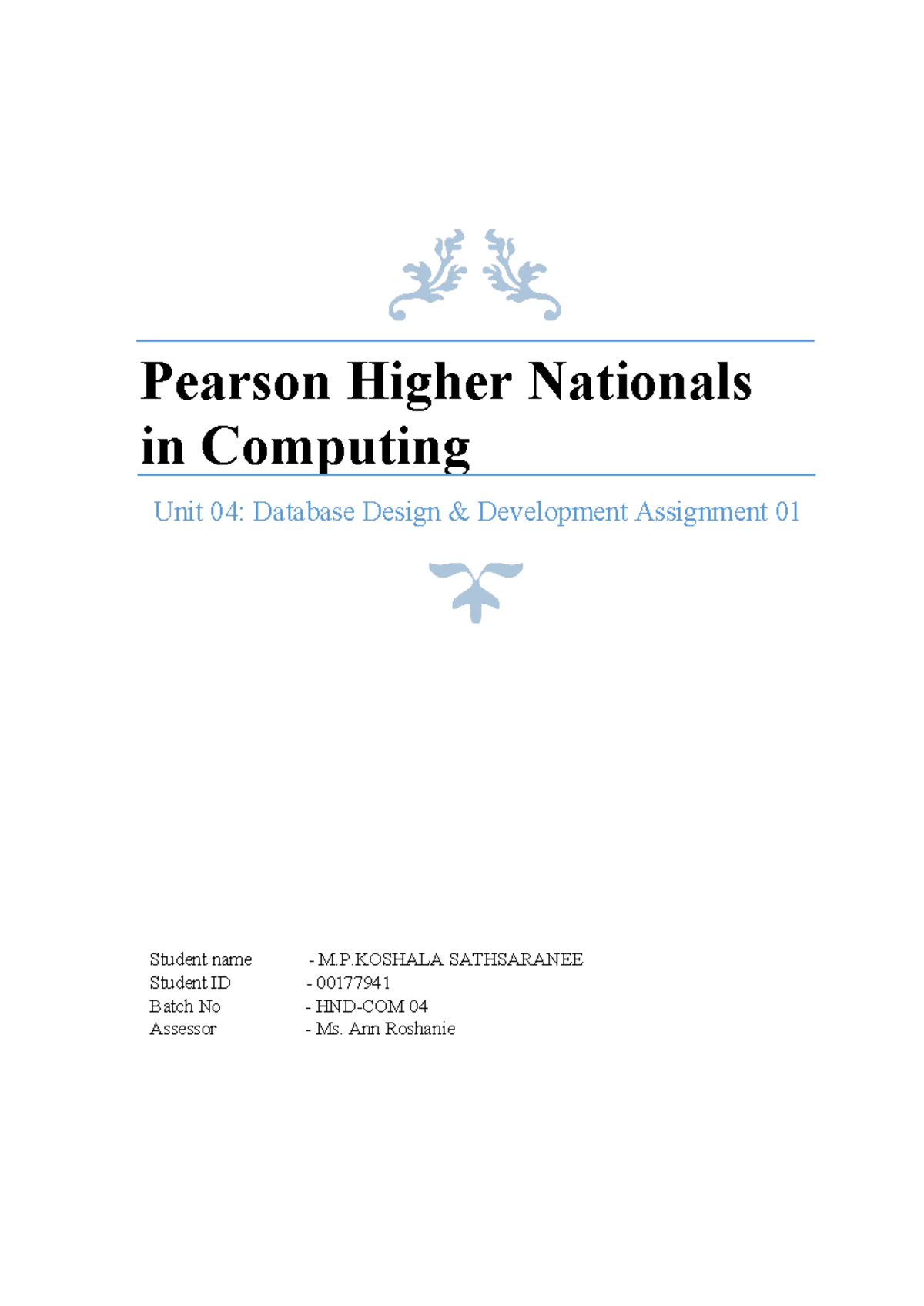 professional practice assigment - Pearson Higher Nationals in Computing ...