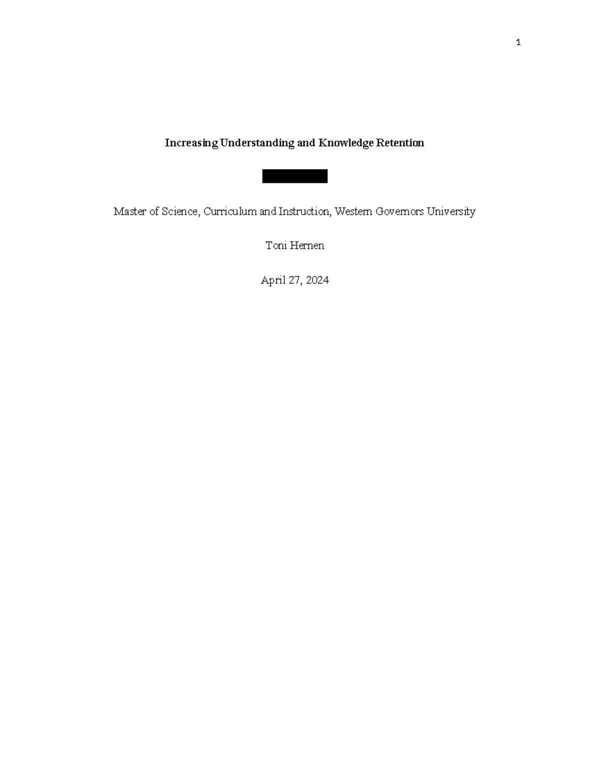 Increasing Understanding and Knowledge Retention - Analyze a lesson you ...