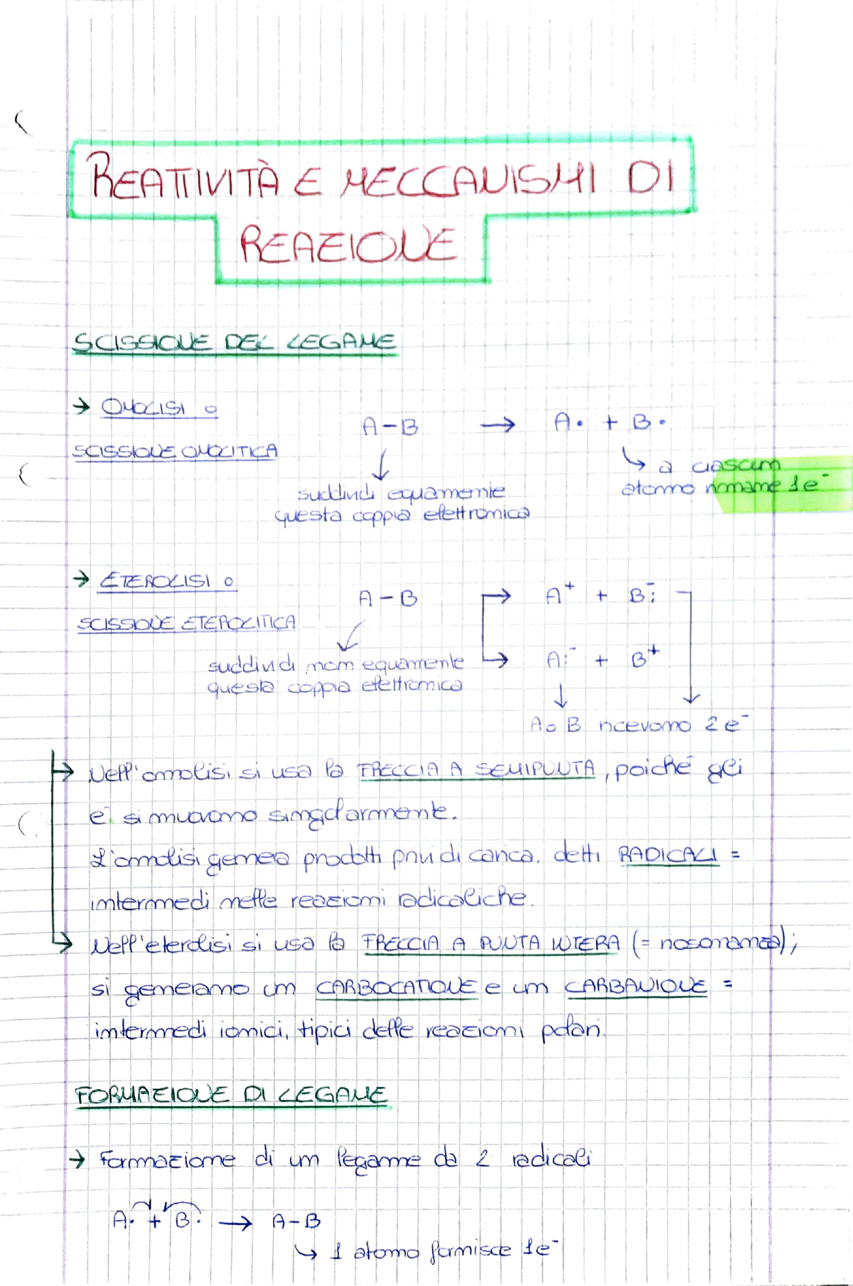 Chimica B1 - Reattività E Meccanismi Di Reazione - I &Alf\VITÀ é ...