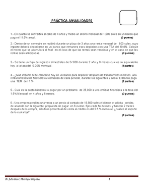 Tarea 01 - Matematicas Financieras - 1 TAREA N. 01 INTERES SIMPLE ...