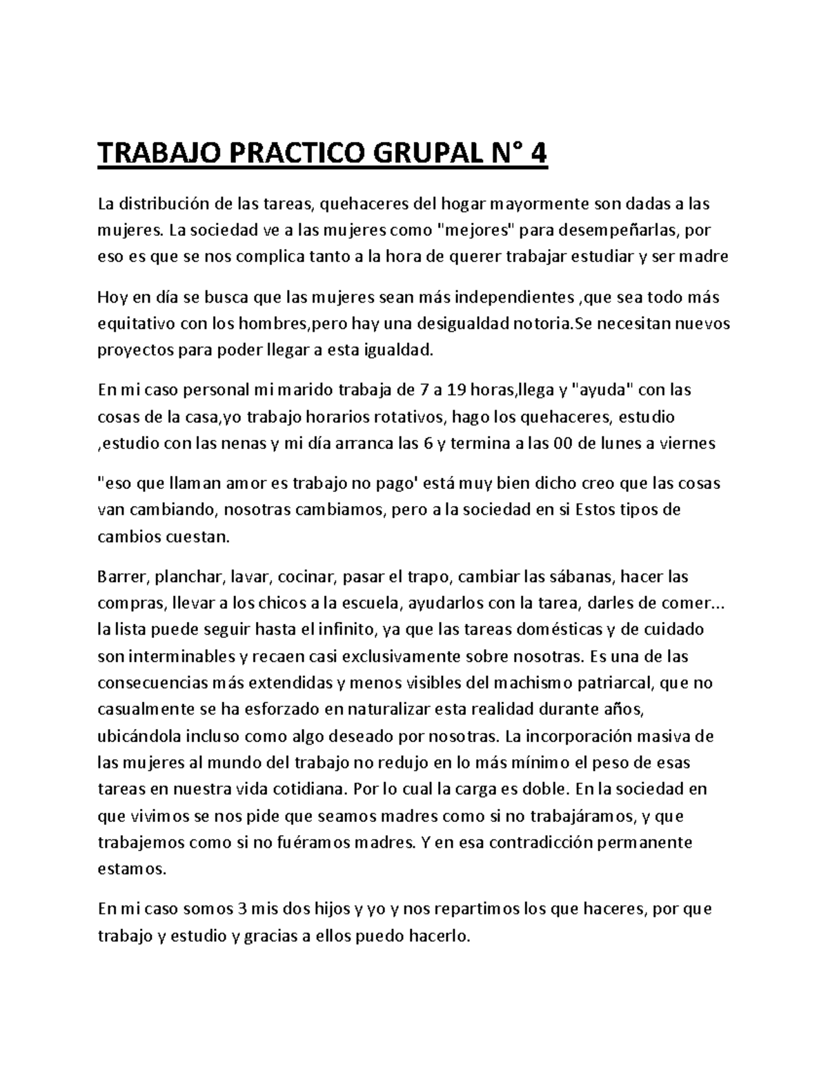 Tp4-salud - Tp Obligatorio - TRABAJO PRACTICO GRUPAL N° 4 La ...