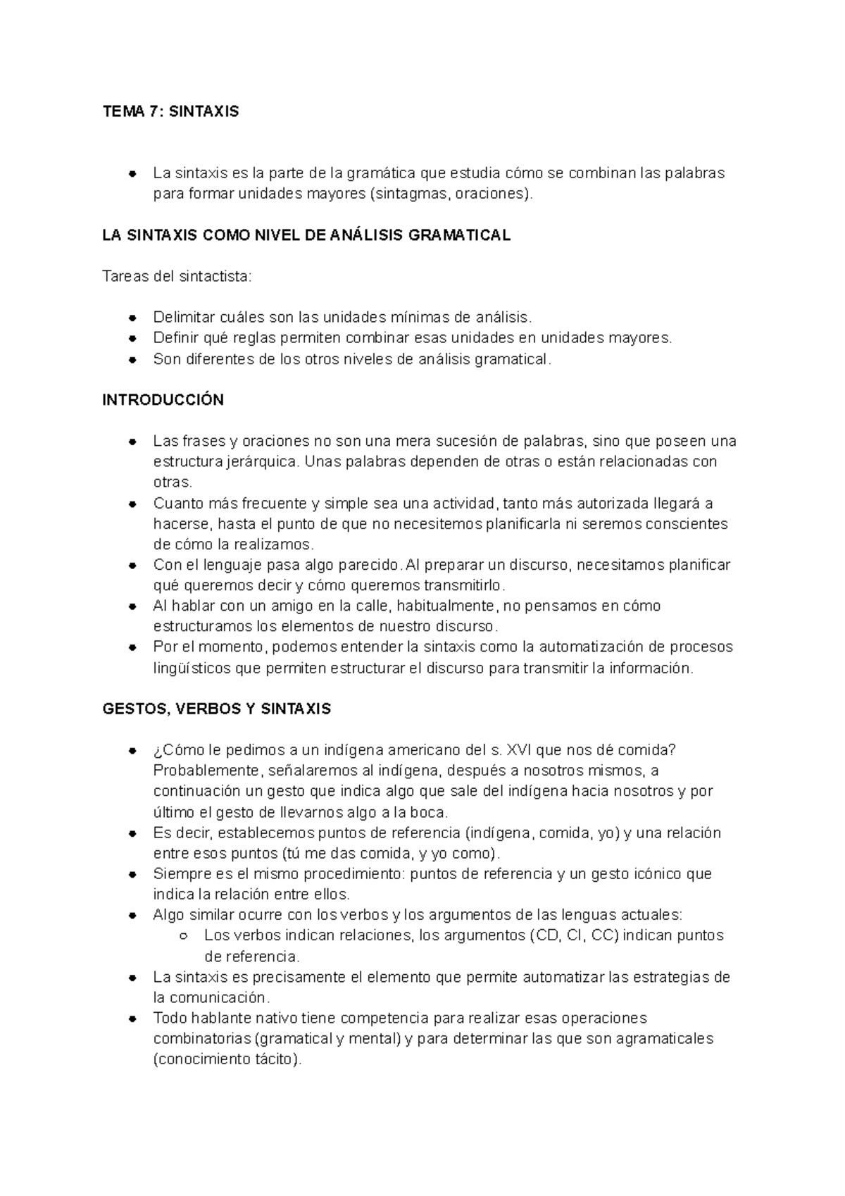 Tema 5 Sintaxis Tema 5 TEMA 7 SINTAXIS La sintaxis es la parte de