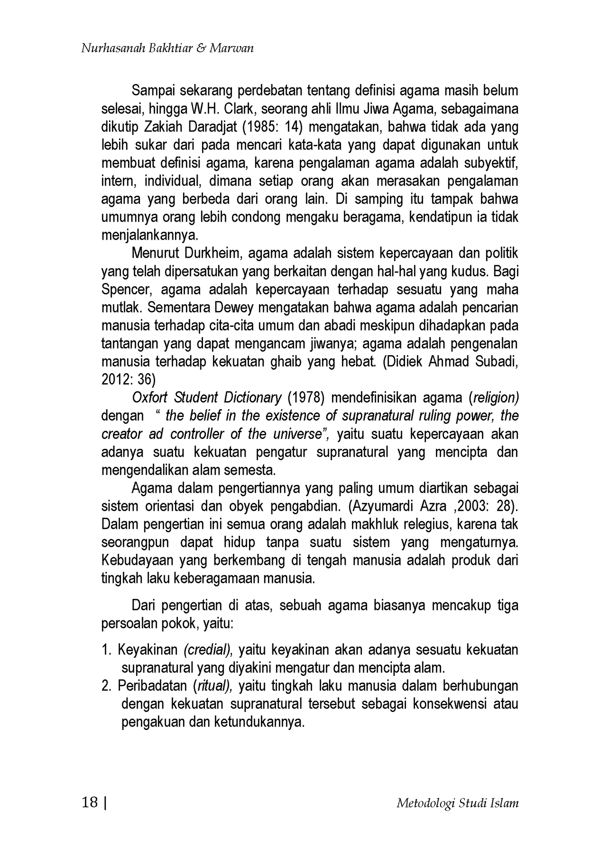 Buku Metodologi Studi Islam-13 - Nurhasanah Bakhtiar & Marwan 18 ...