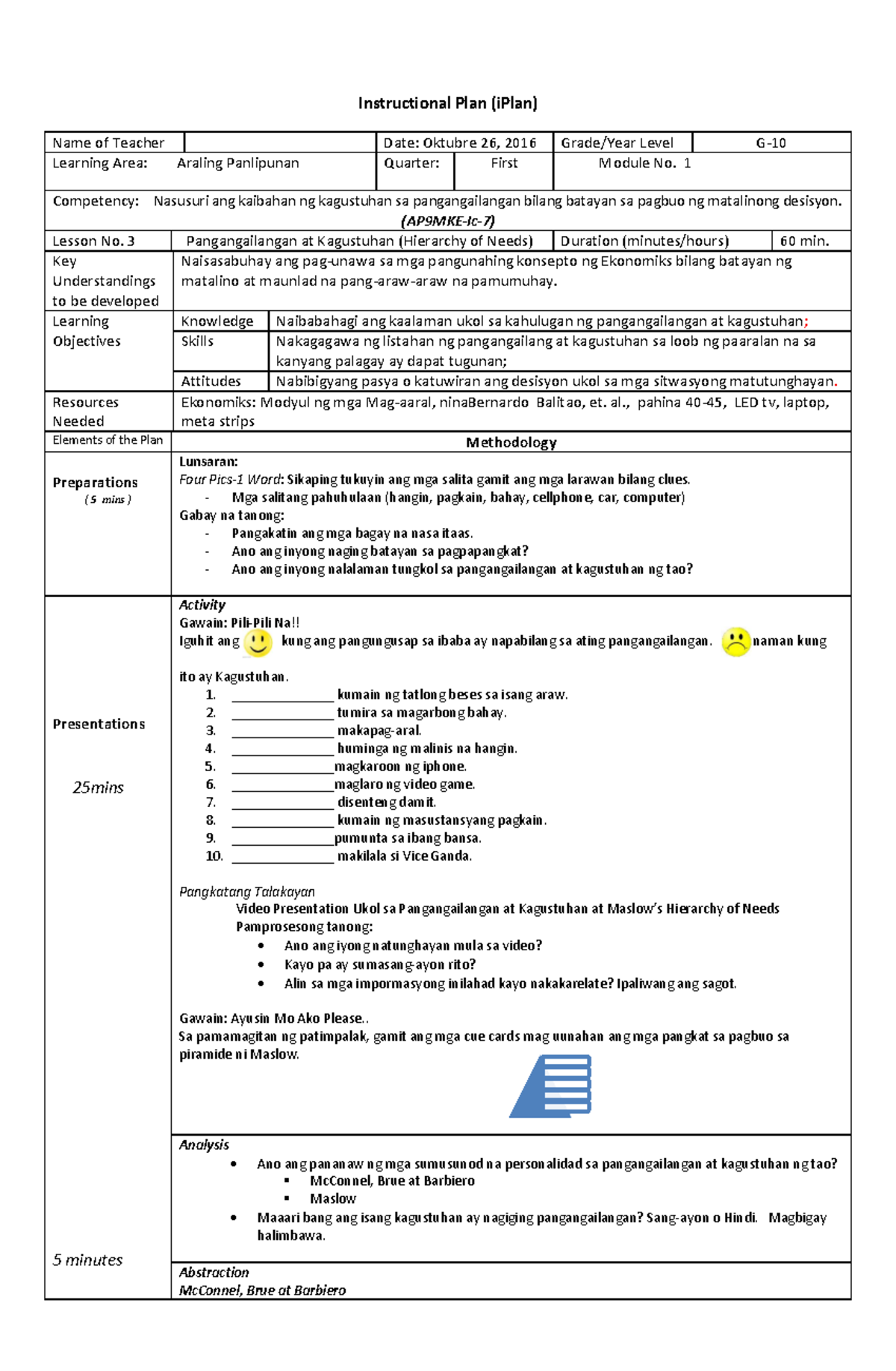 Lesson-plan-pangangailangan-at-kagustuhan compress - Instructional Plan ...