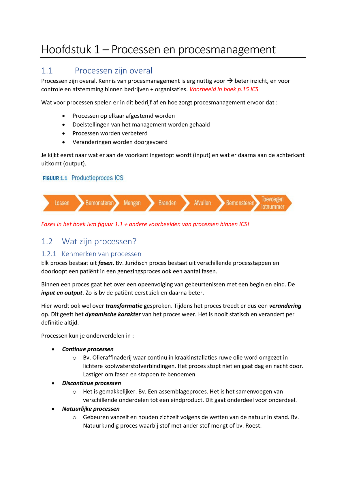 Hoofdstuk 1 - Samenvatting Basisboek Procesmanagement - Hoofdstuk 1 ...