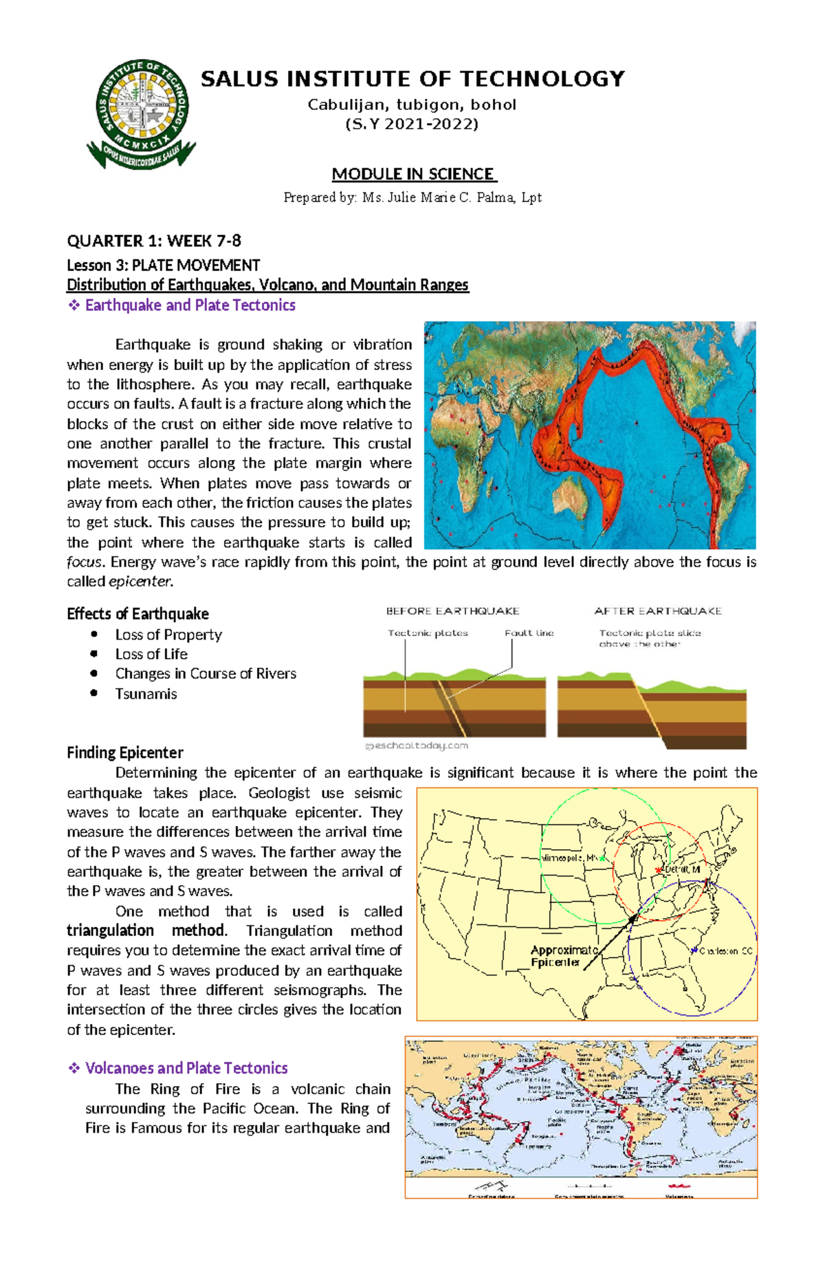 Science 10 q1 week 7-8 - notes - SALUS INSTITUTE OF TECHNOLOGY ...