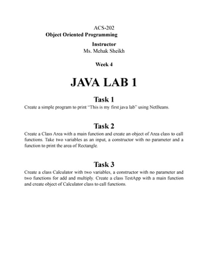 java lab assignment